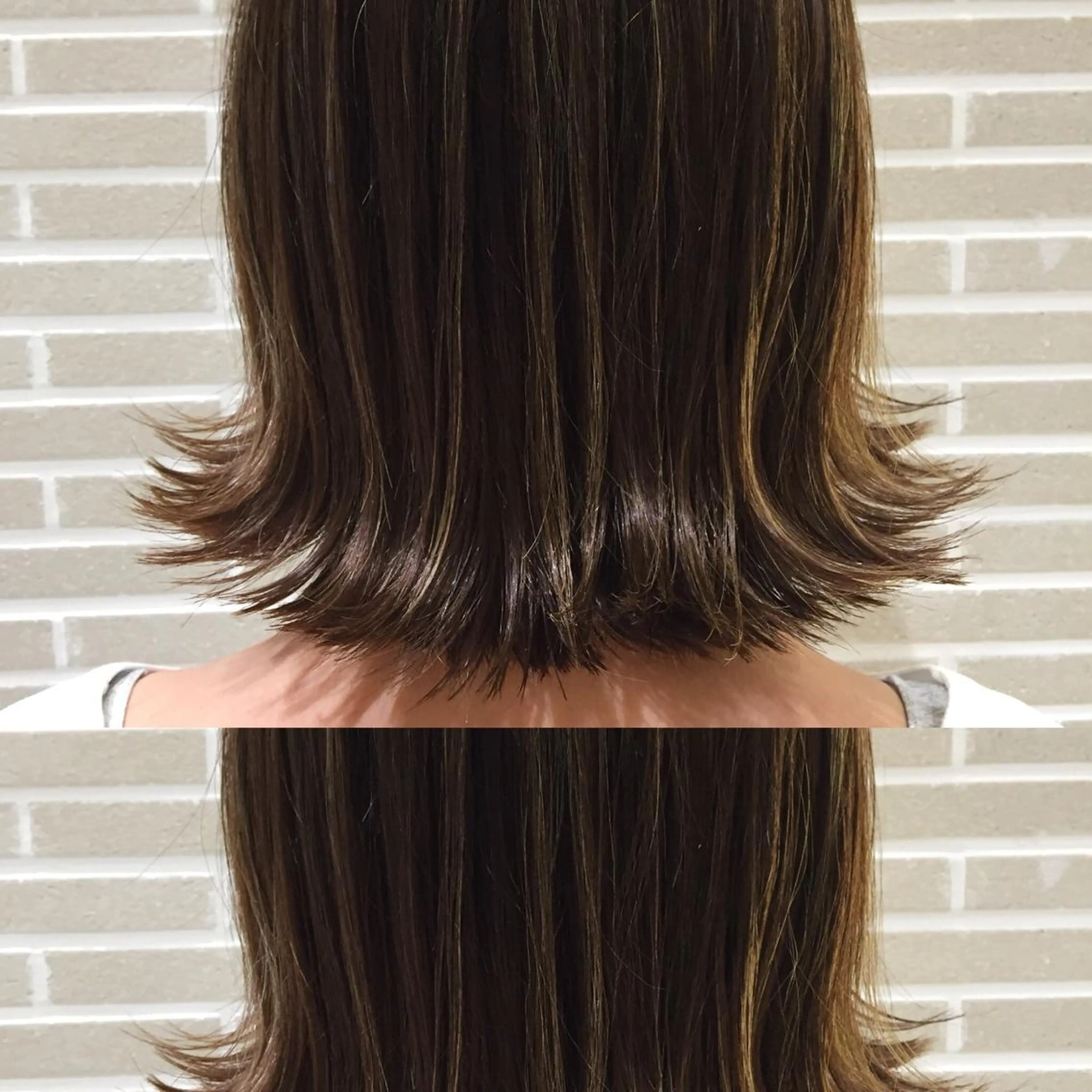 ミディアム カット ヘアカラー トリートメント 山北 咲子のヘアスタイル