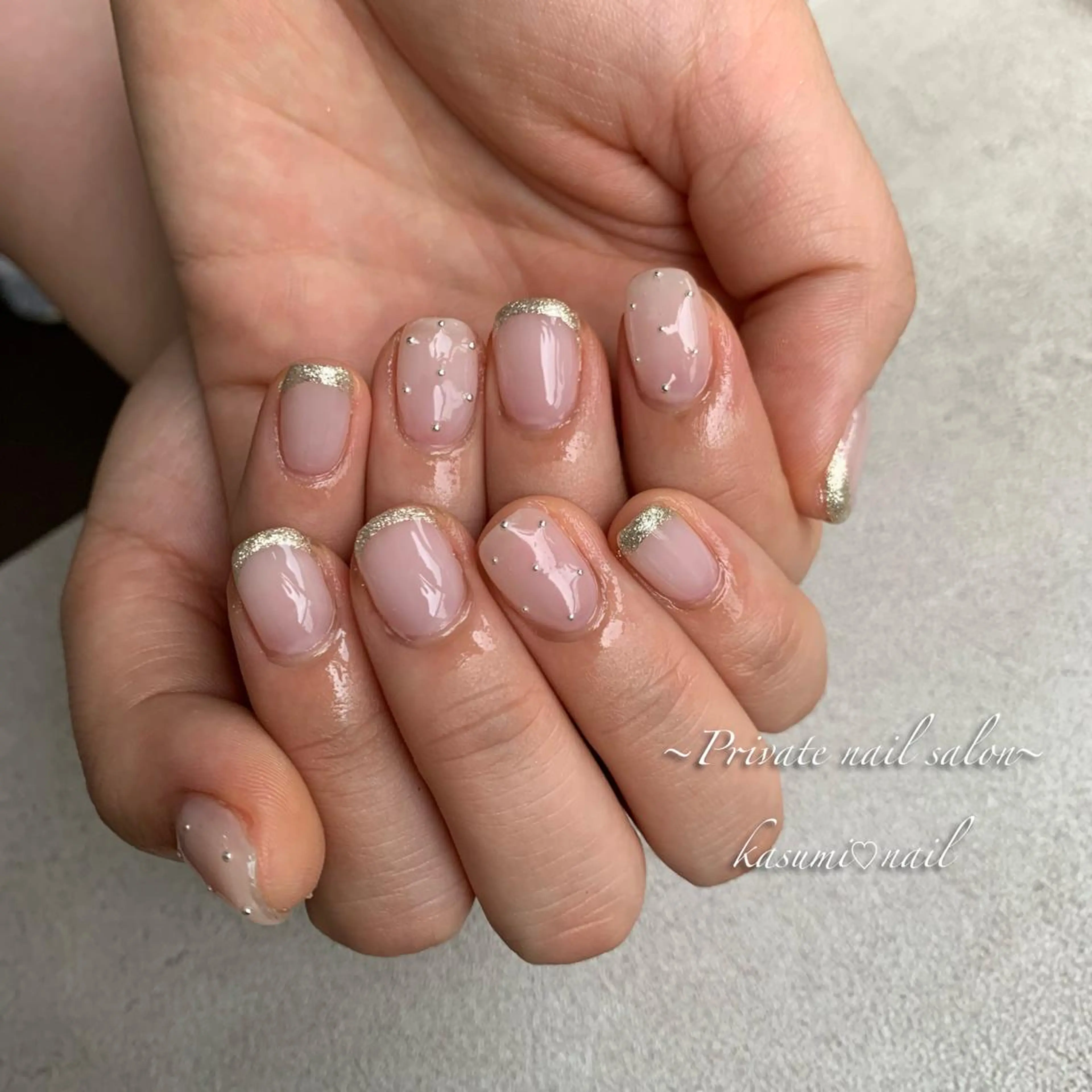ネイル クリアネイル ラメ(グリッター) ミラーネイル ニュアンスネイル シンプルネイル KASUMI♡ Nailのネイルデザイン