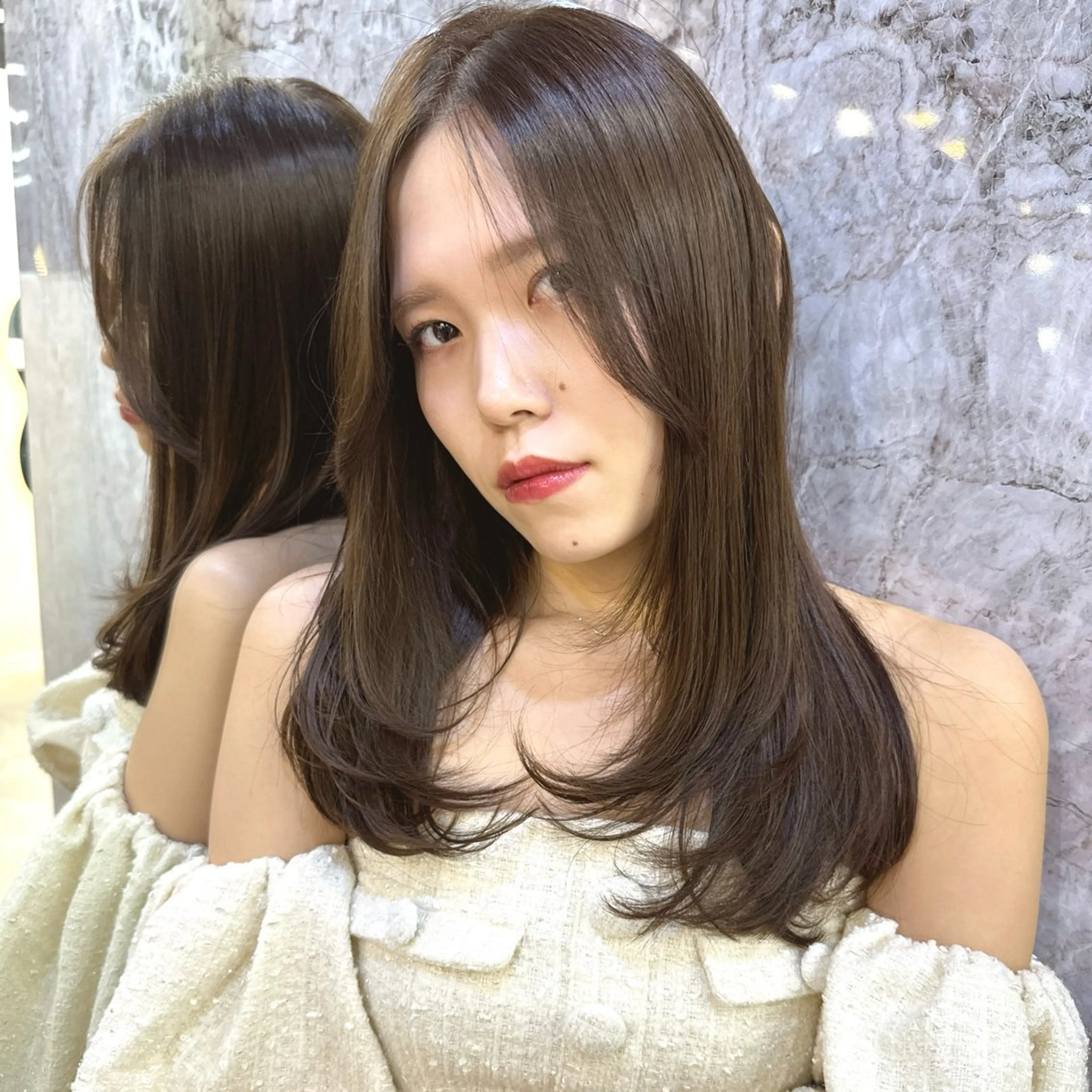 セミロング カット ヘアカラー 艶髪🇰🇷髪質改善 🎀ikuno🎀のヘアスタイル