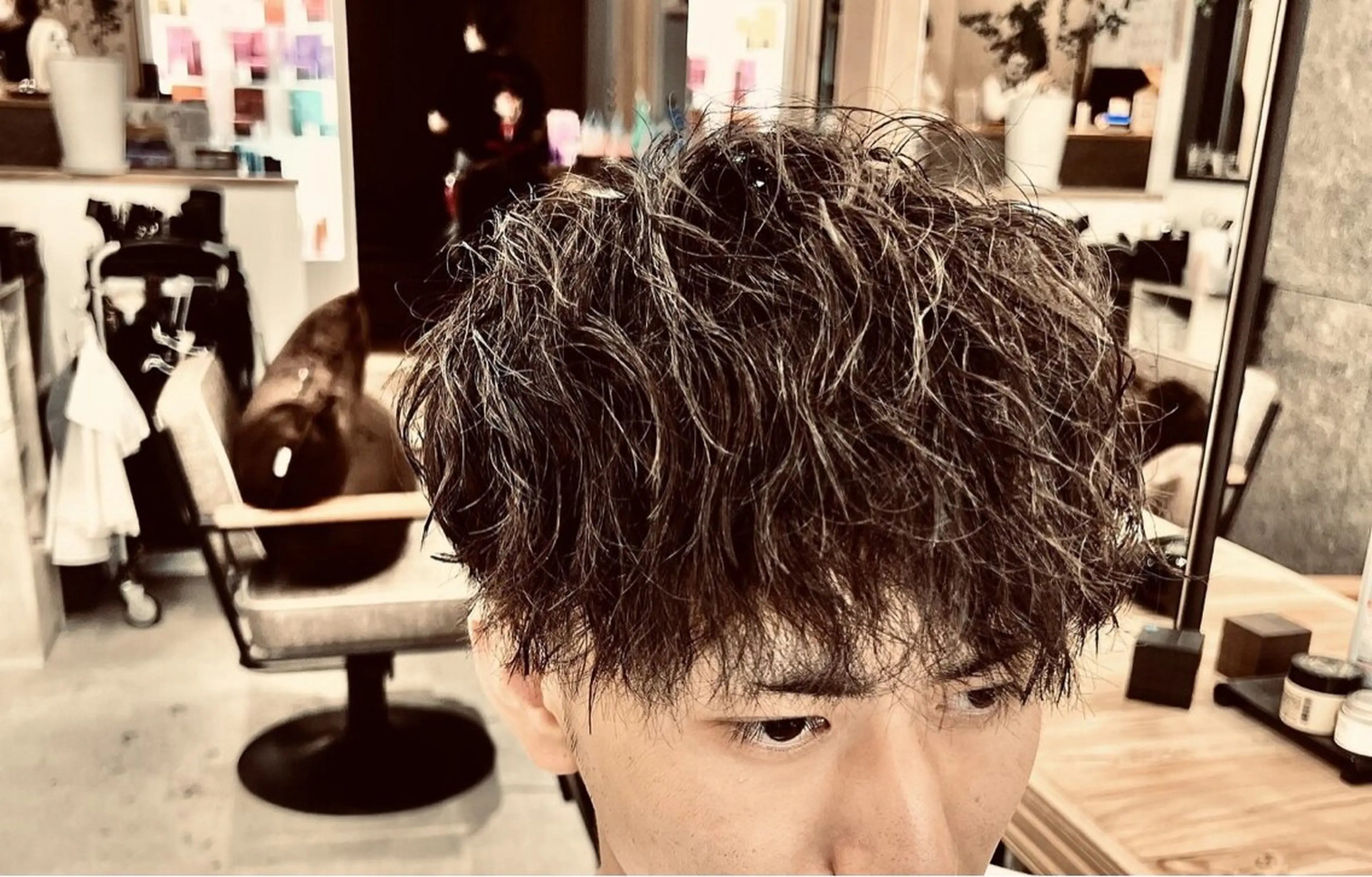 ショート メンズ カット パーマ JILL北千住 🍀三石智也🍀のヘアスタイル