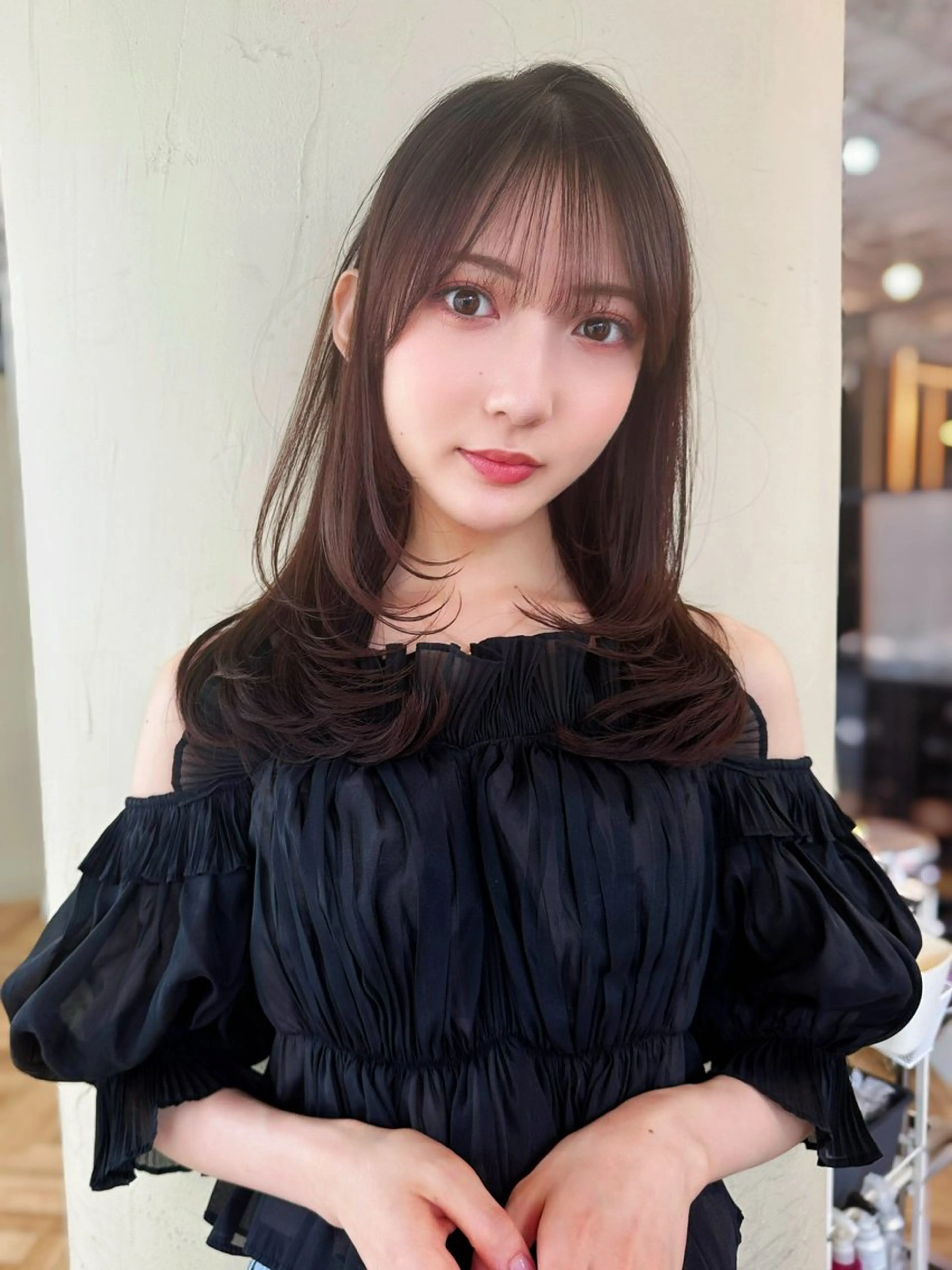 セミロング レイヤー/顔周り 田山　穂波のヘアスタイル