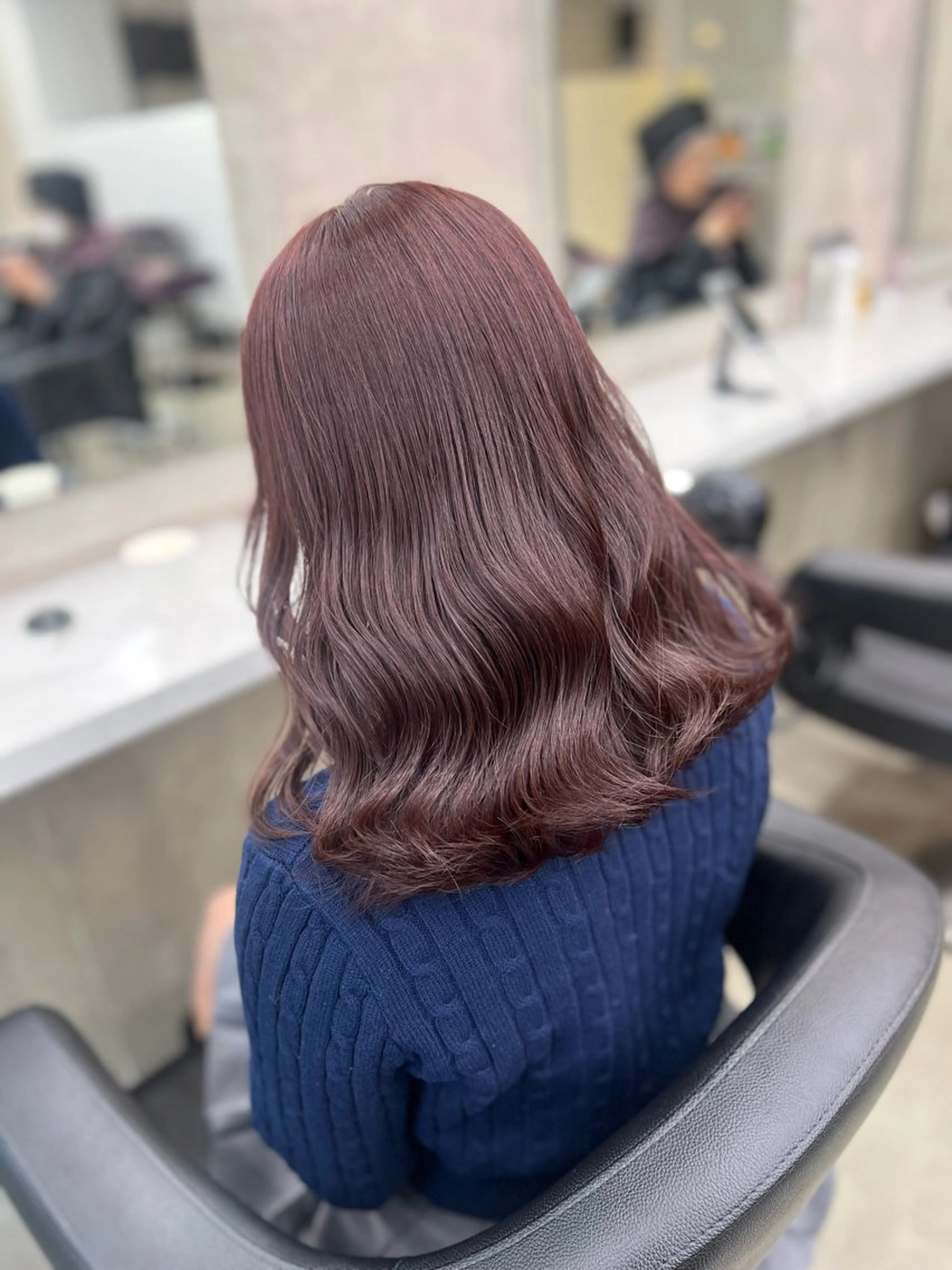 セミロング カラー ヘアアレンジ 巻きラク♡レイヤー 🦢こころのヘアスタイル