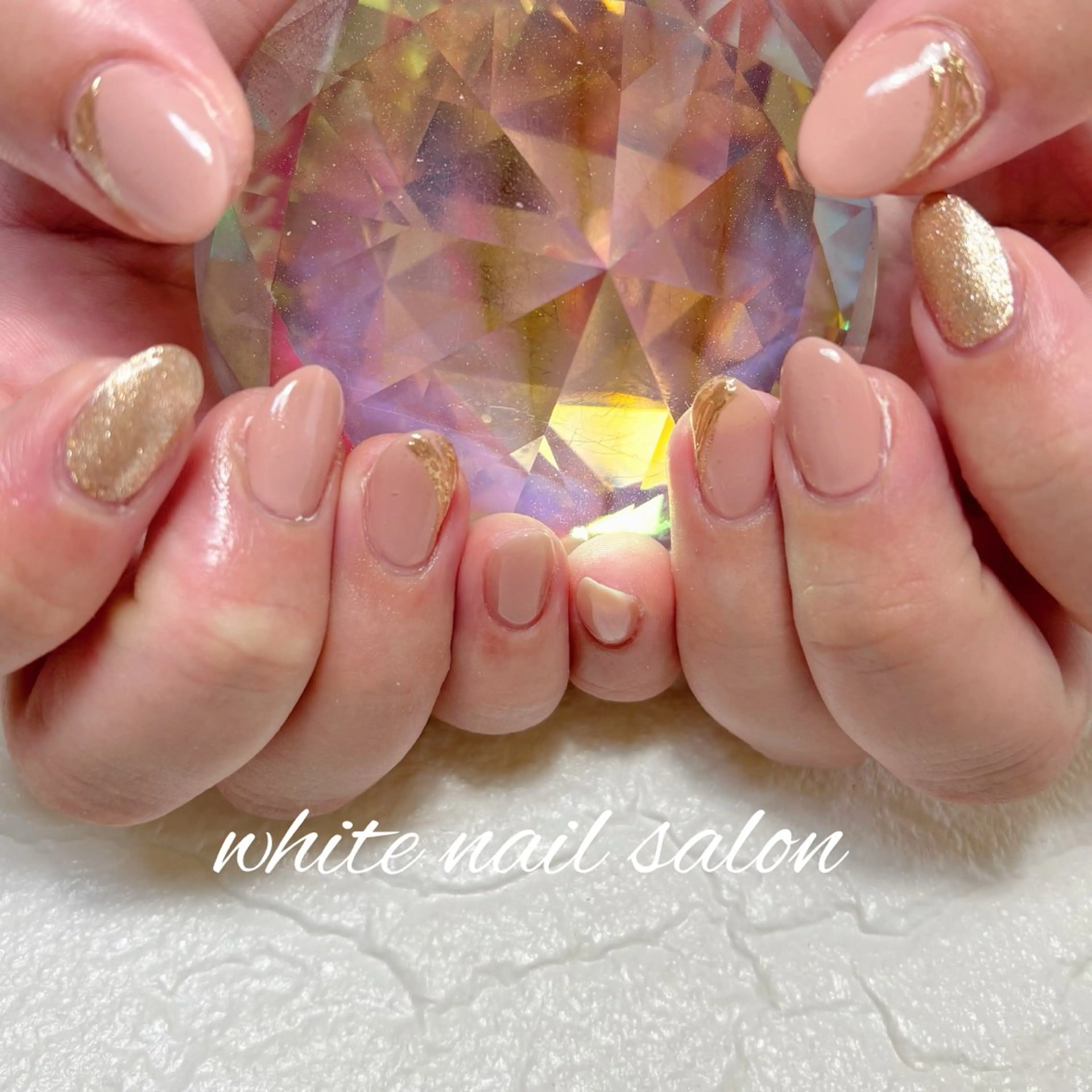ネイル フットネイル ホワイト ハンドネイル white nail salonのネイルデザイン