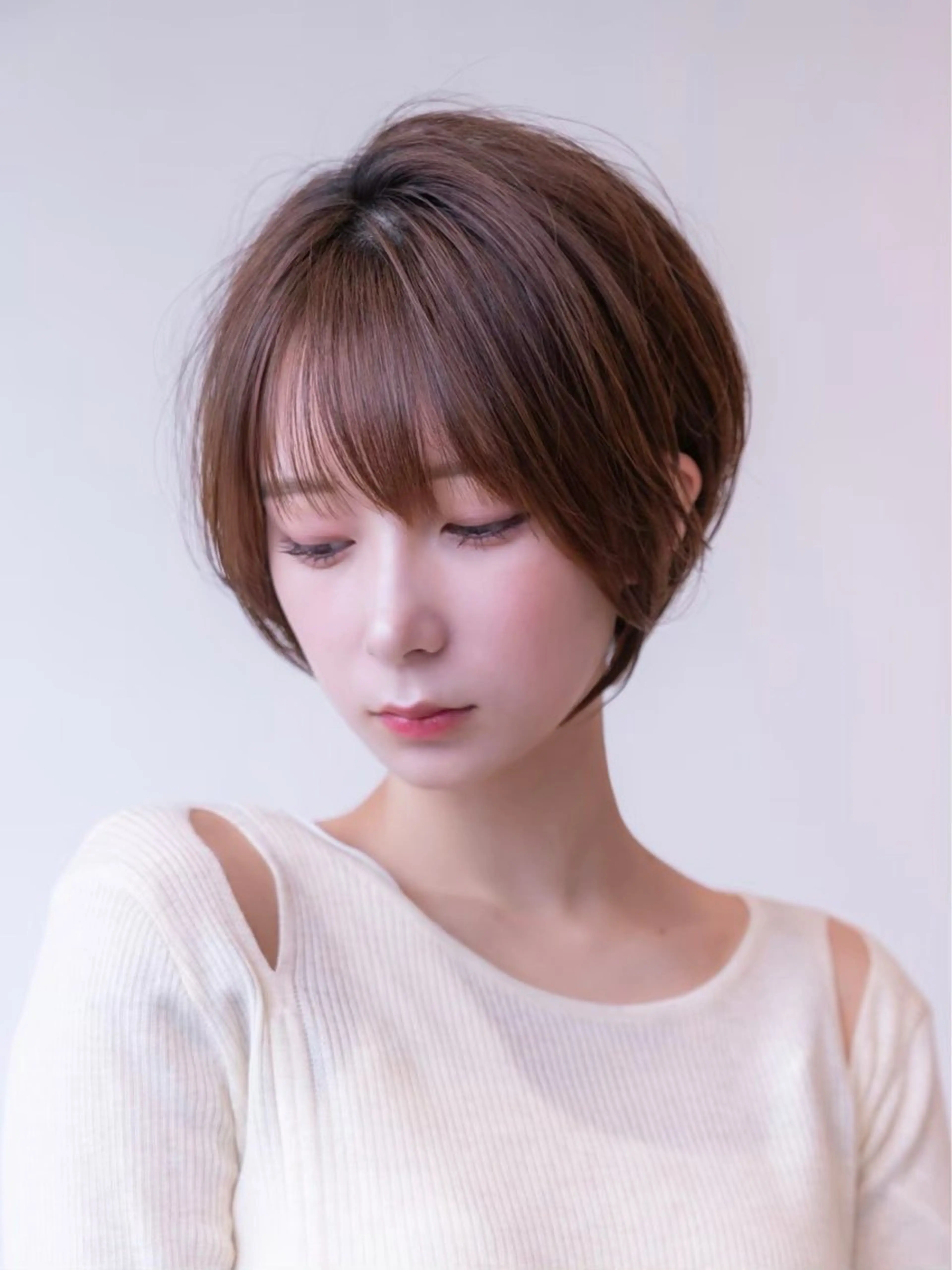 ショート カラー カット ヘアカラー トリートメント 田中航平/渋谷ボブ/ レイヤーボブのヘアスタイル