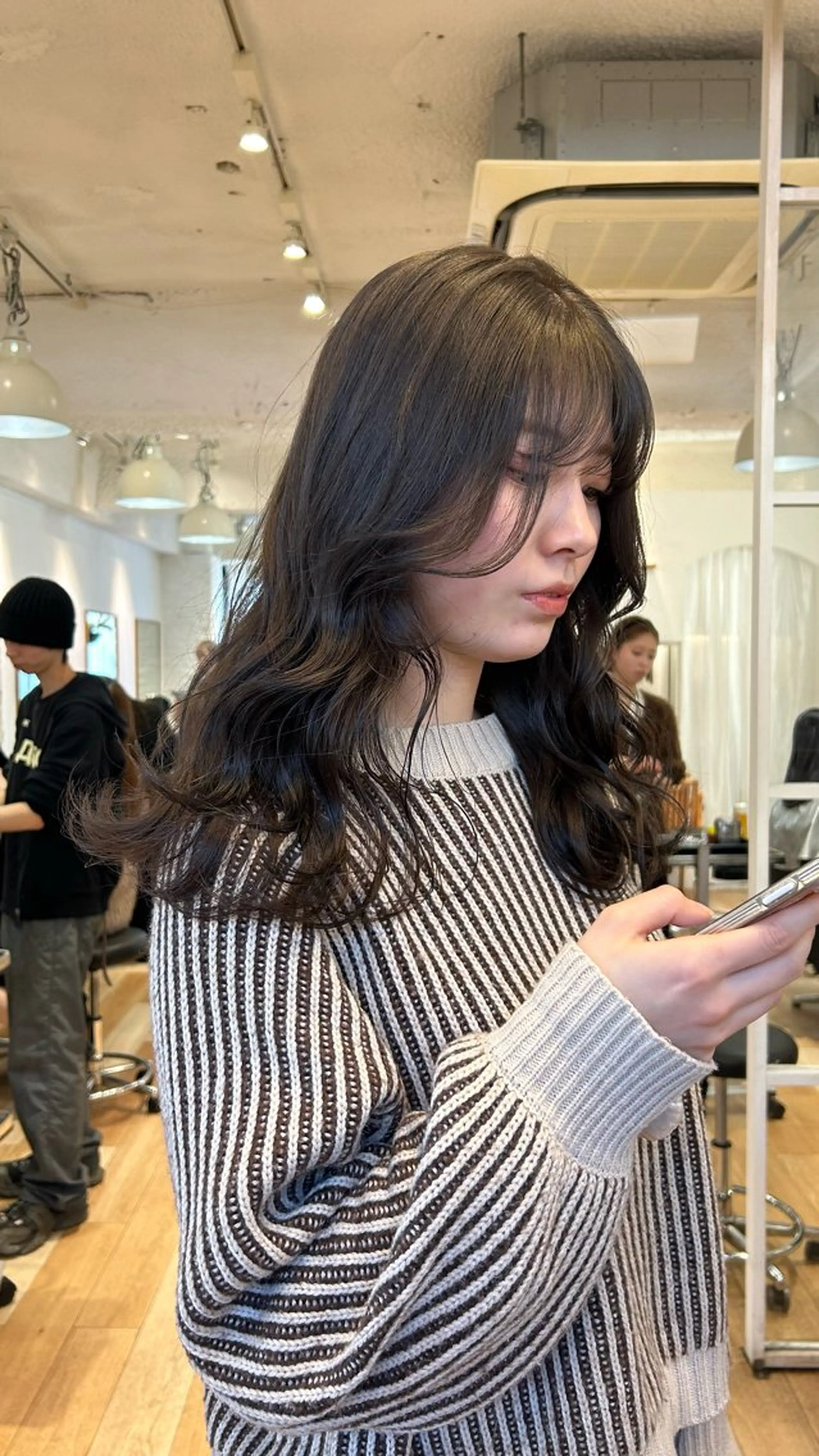 セミロング カラー カット ヘアカラー じゅわっと暖色カラー 🍊Moemiのヘアスタイル