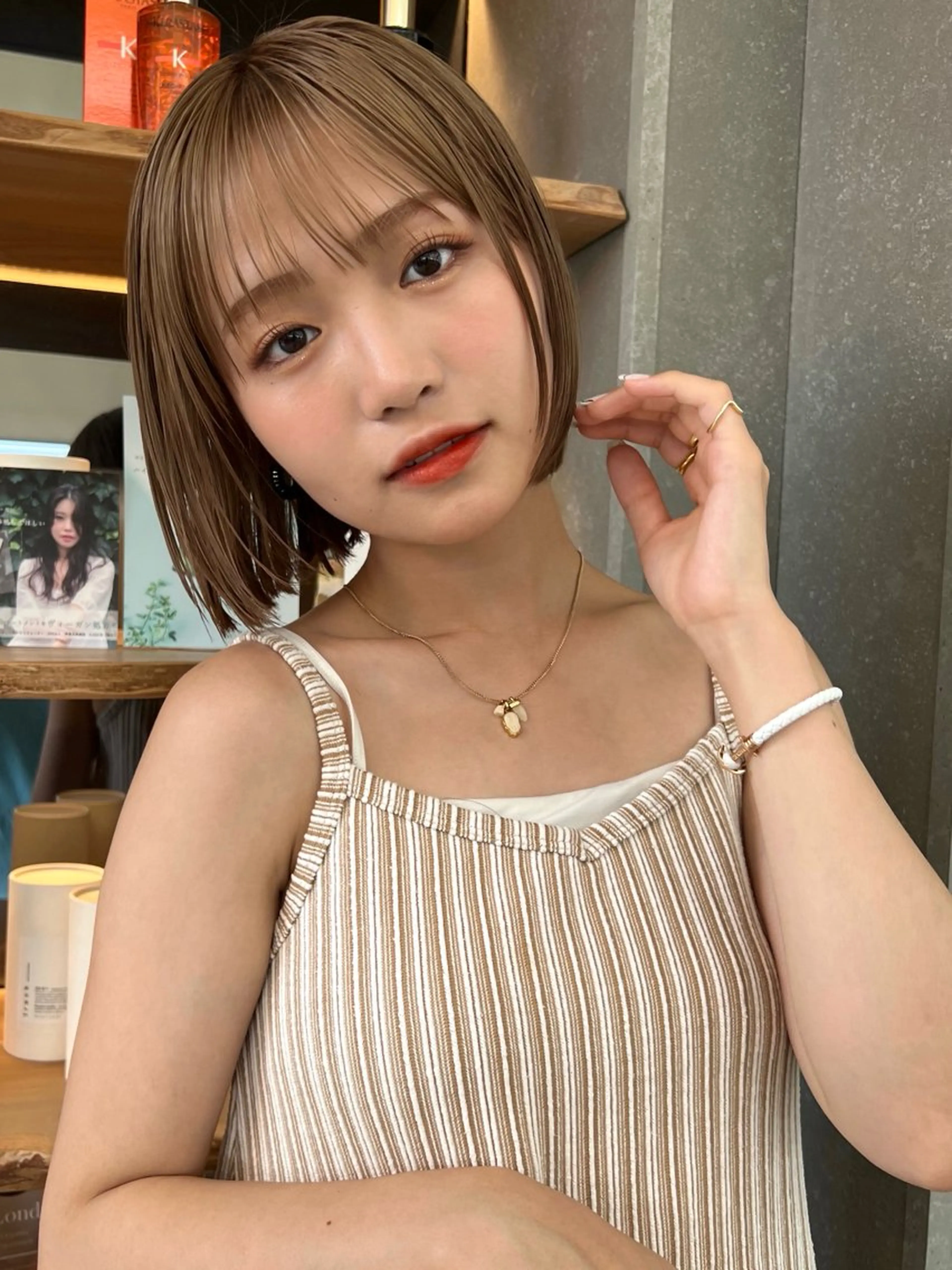 【✨人気No.1メニューがこの料金はミニモ限定!!!破格クーポン✨】カット+カラー+1stepトリートメントの写真