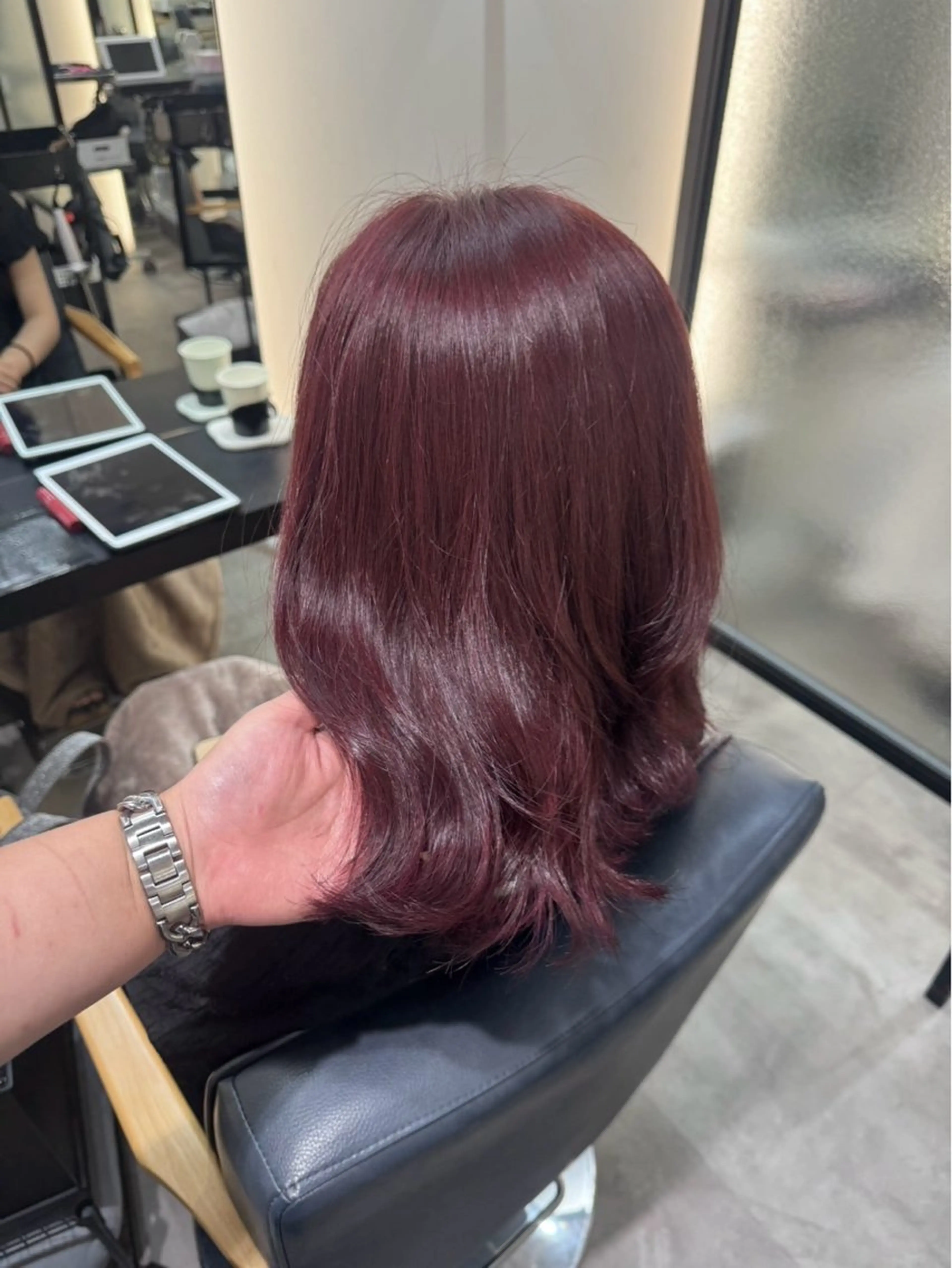 ミディアム カラー ヘアアレンジ 韓国/透明感カラー/ ももかのヘアスタイル