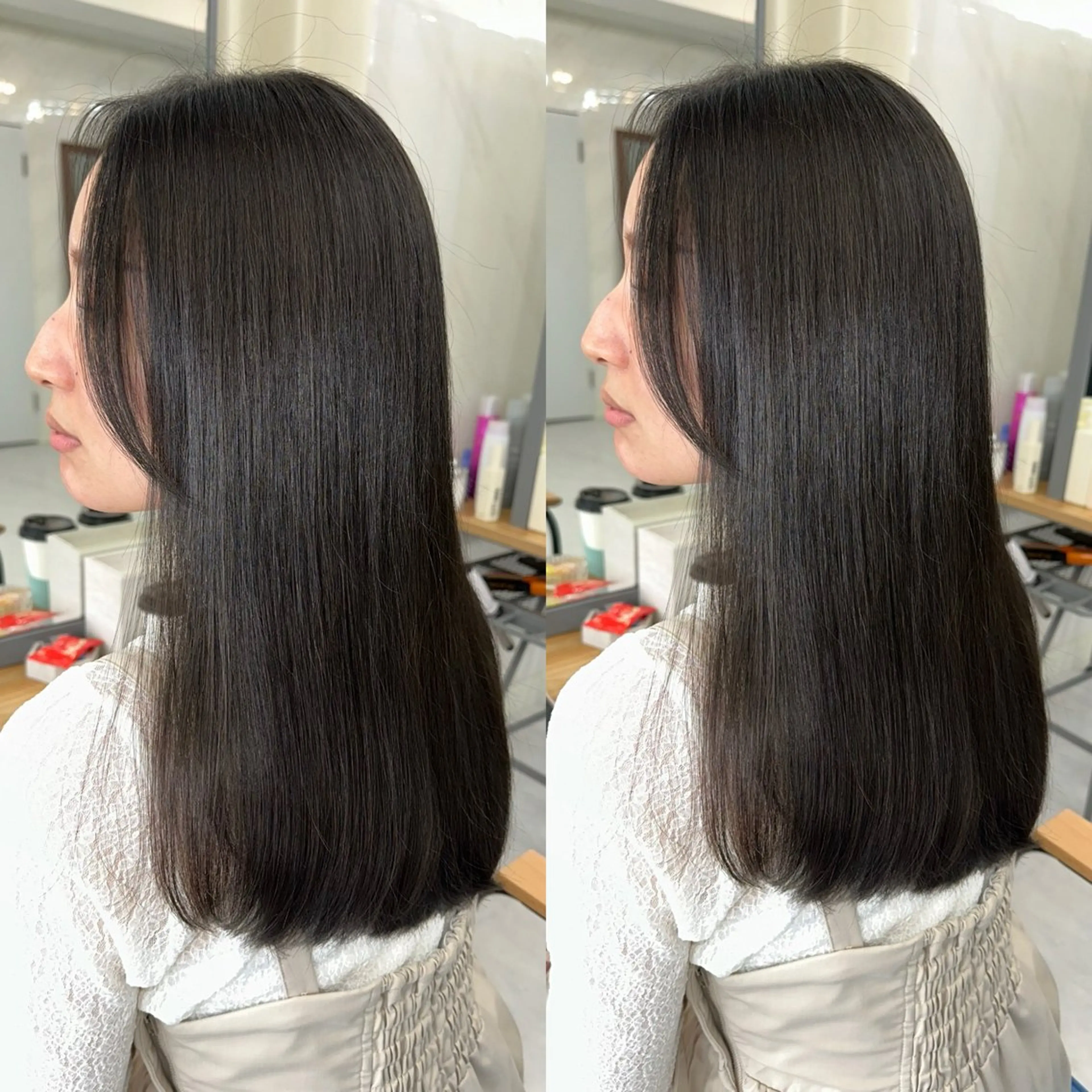 ミディアム 縮毛矯正×ボブ💎 髪質改善/木下のヘアスタイル