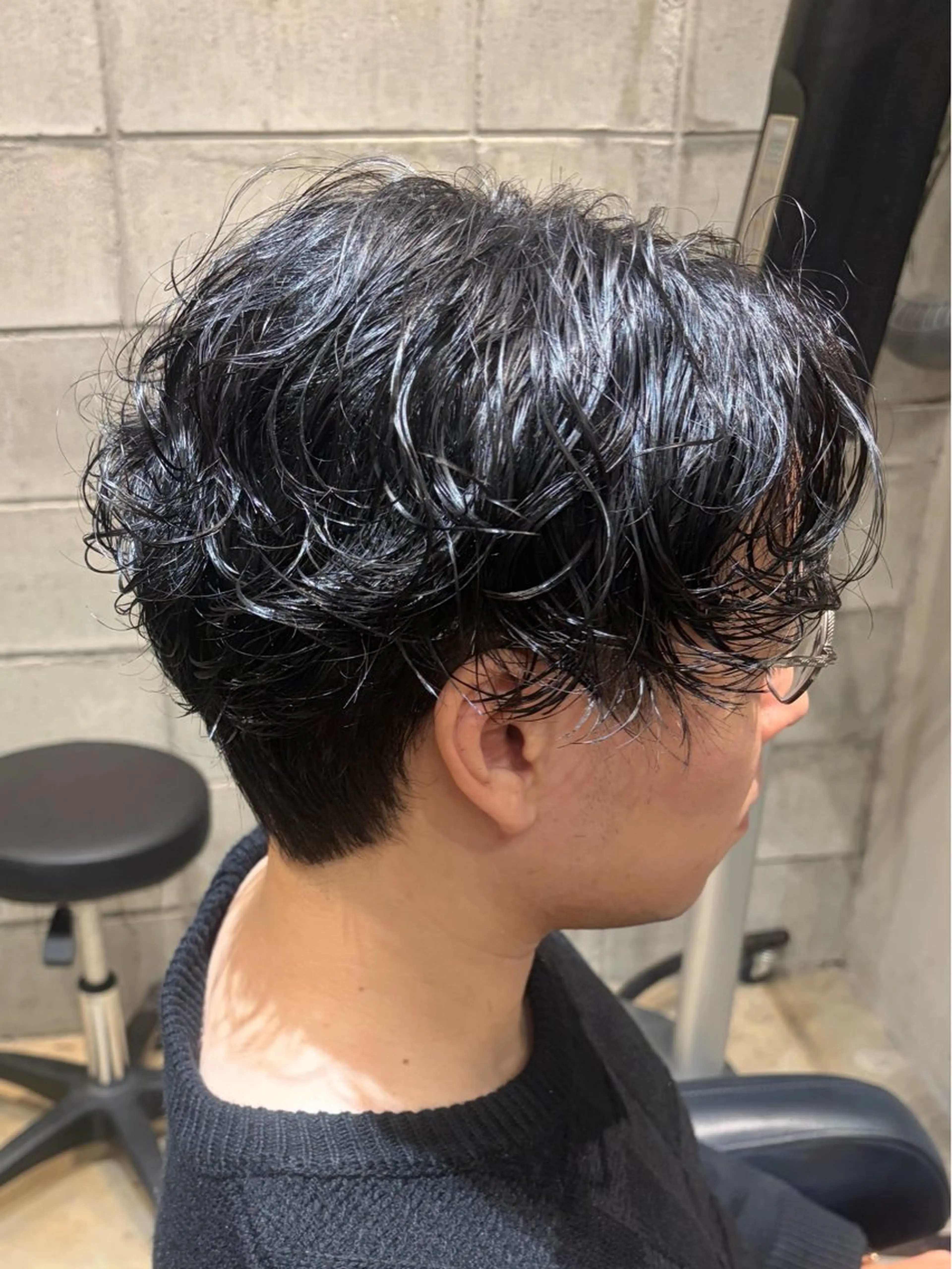 パーマ メンズ メンズパーマ シャドーパーマ カット パーマ みわ/博多 ブリーチ/メンズヘアのヘアスタイル