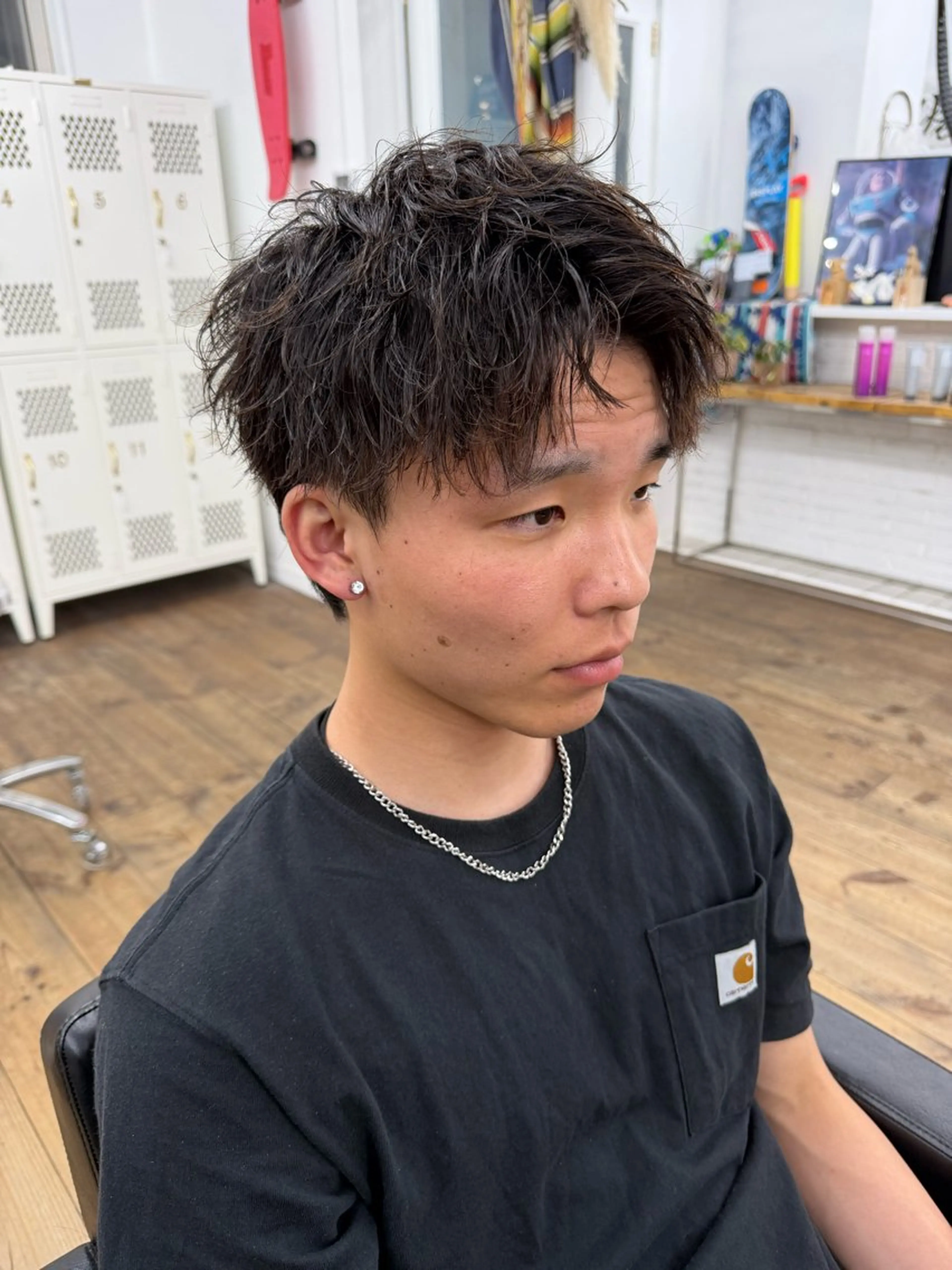 ショート パーマ メンズ カット パーマ メンズ特化サロン ユウヘイのヘアスタイル