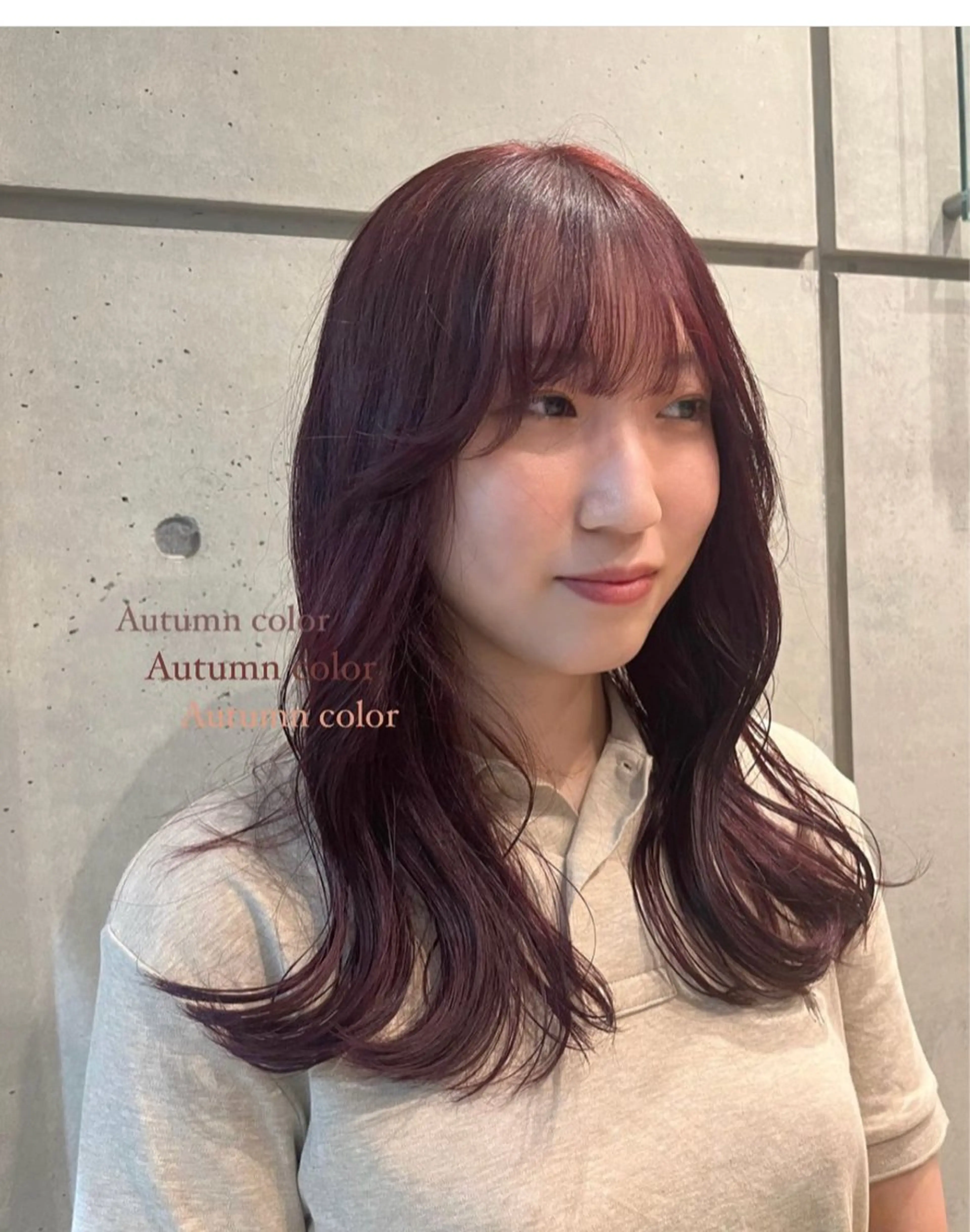 セミロング カラー ラベンダーカラー ピンクカラー ピンクラベンダー 透明感カラー人気 ナンバーワンMIYUのヘアスタイル