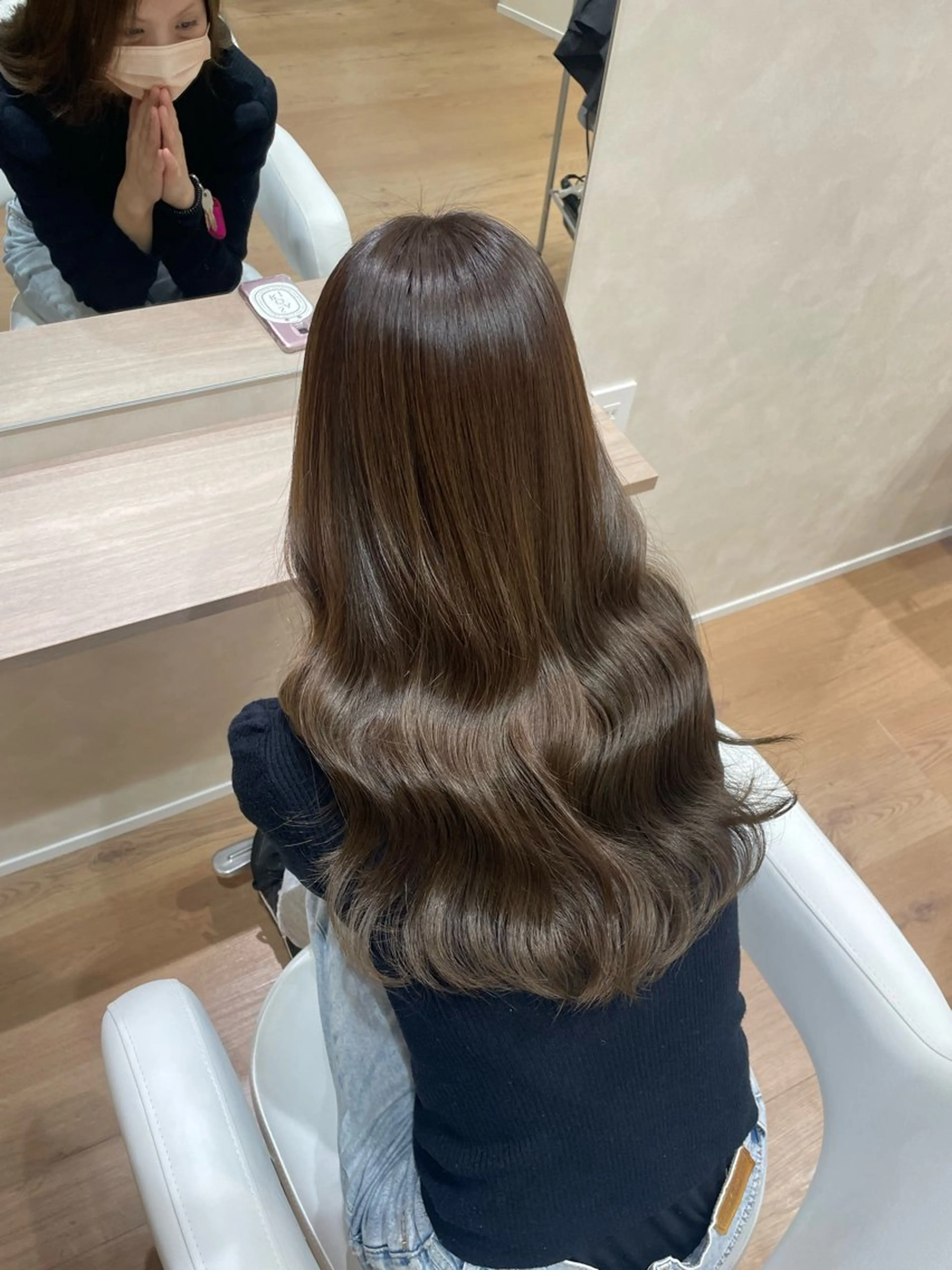 ロング カラー ヘアアレンジ momone🍒 メンズカットパーマのヘアスタイル