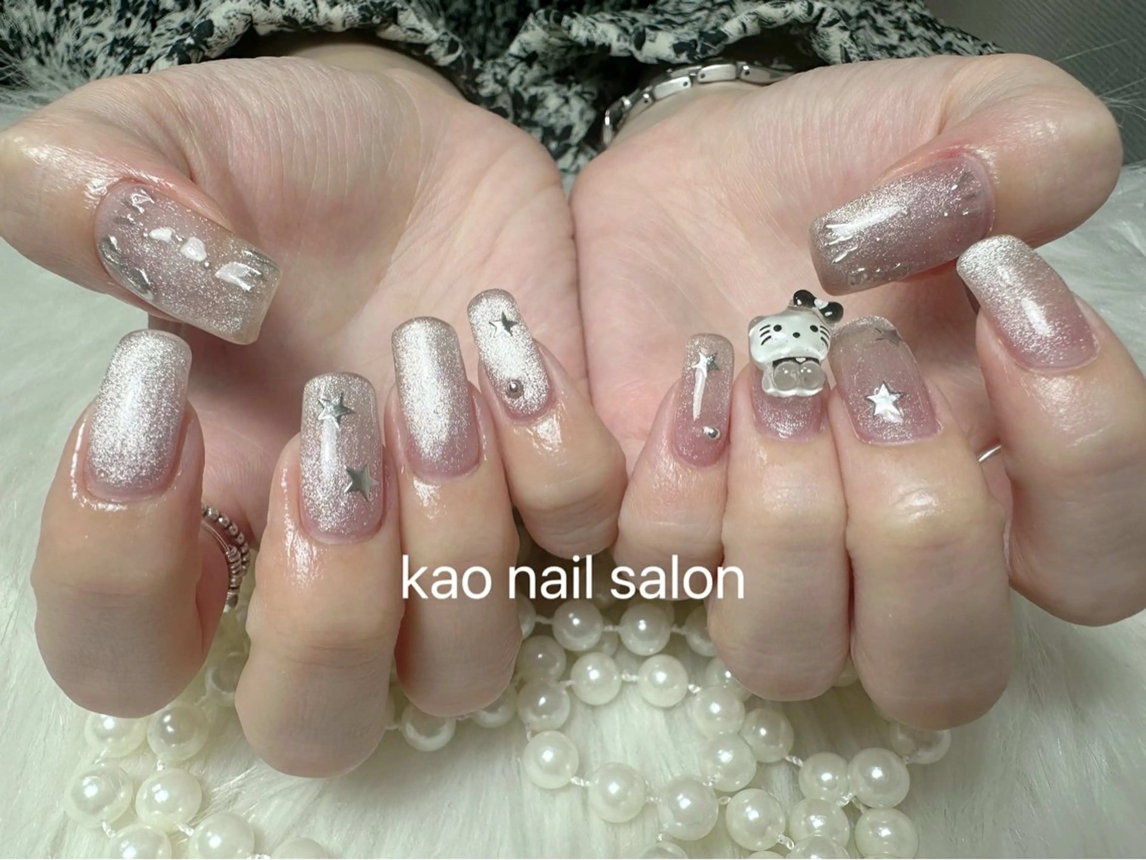 ネイル ハンドネイル kao nail マグネット/長さだしのネイルデザイン