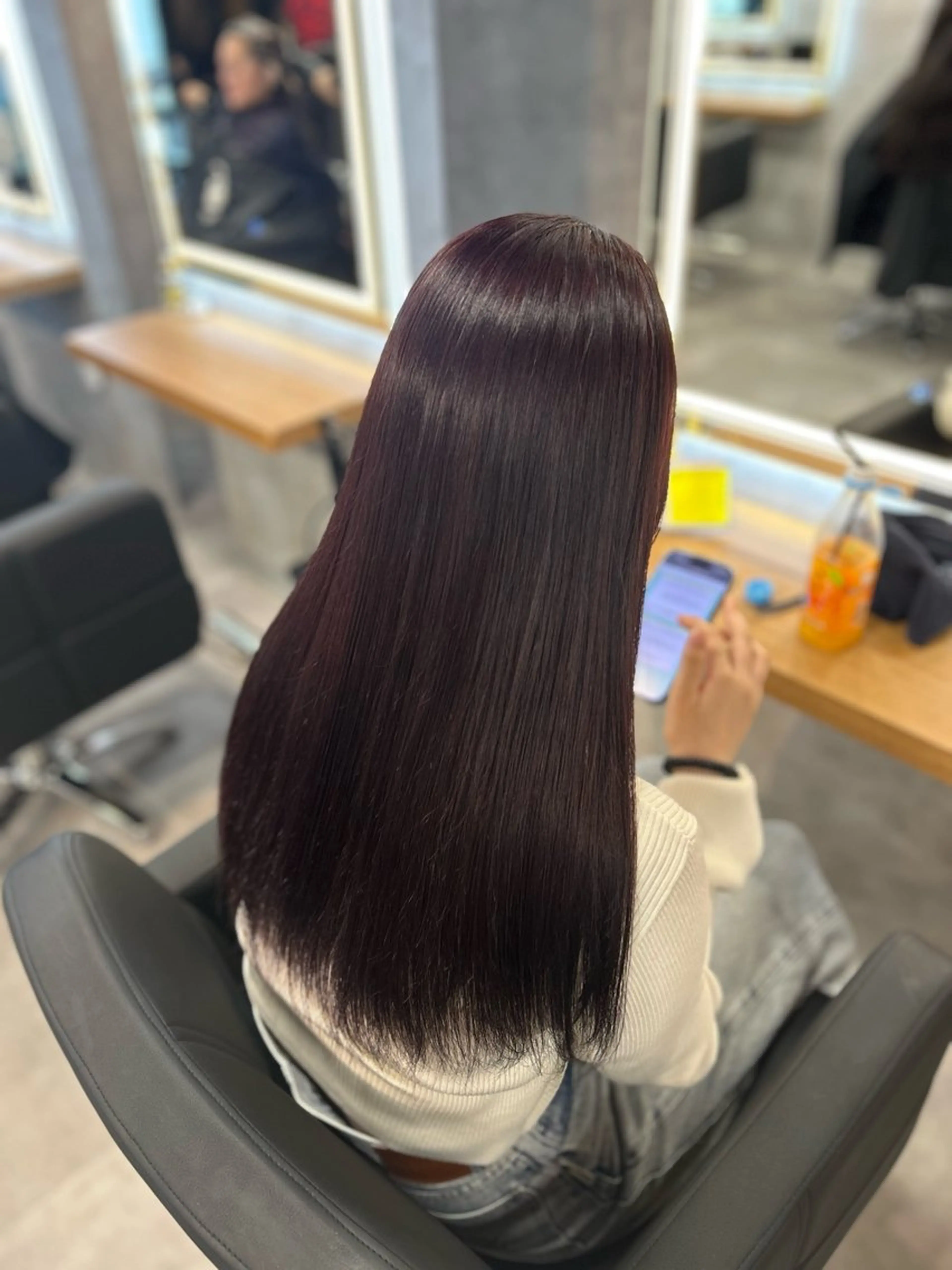 ロング カラー トリートメント ヘアカラー トリートメント ヘッドスパ ヘアセット 透明感グレージュ/ YUNAのヘアスタイル