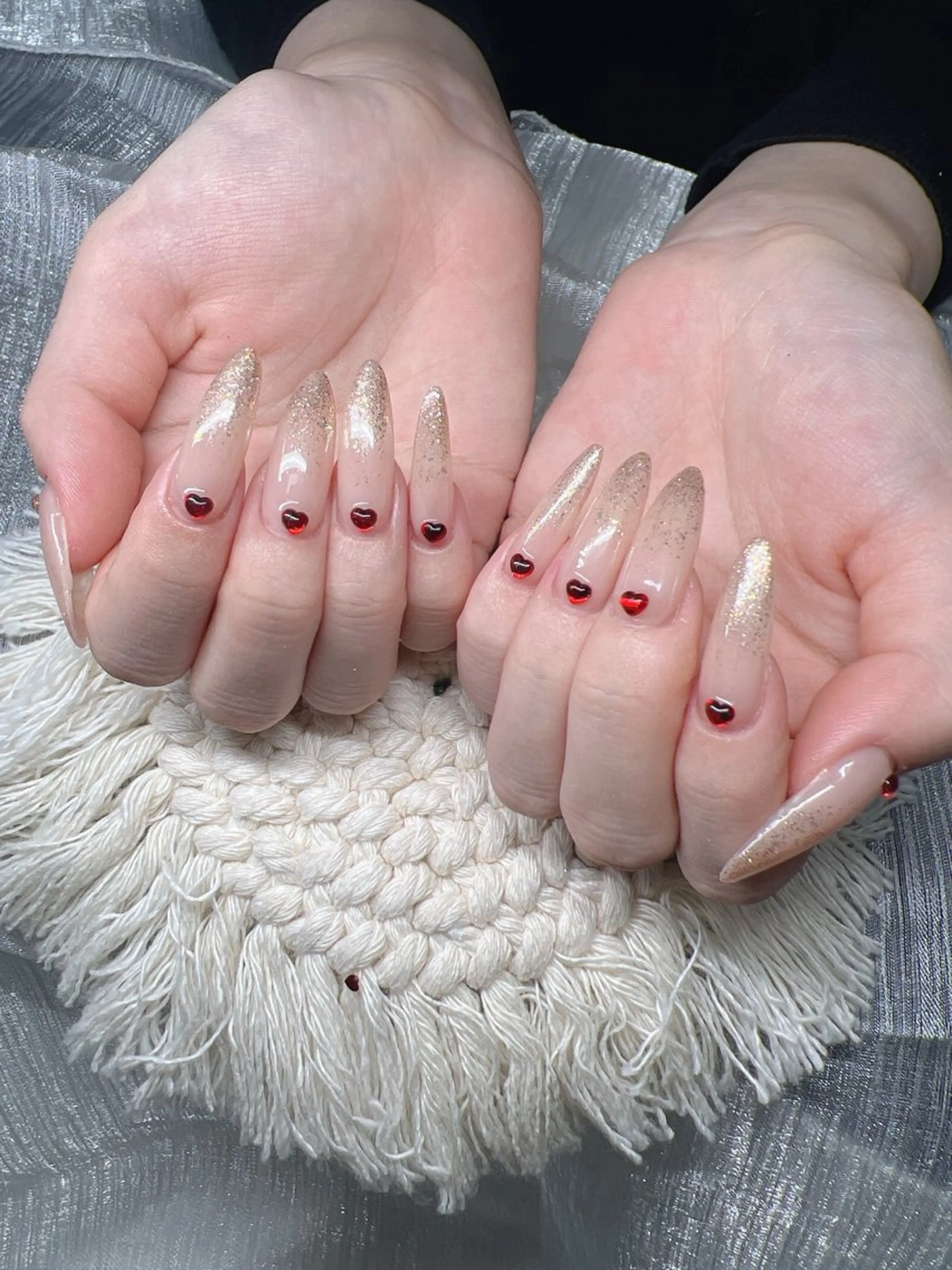 ネイル オーロラネイル チークネイル 長さ出し フットネイル フレンチネイル ハンドネイル Lee Nailsのネイルデザイン