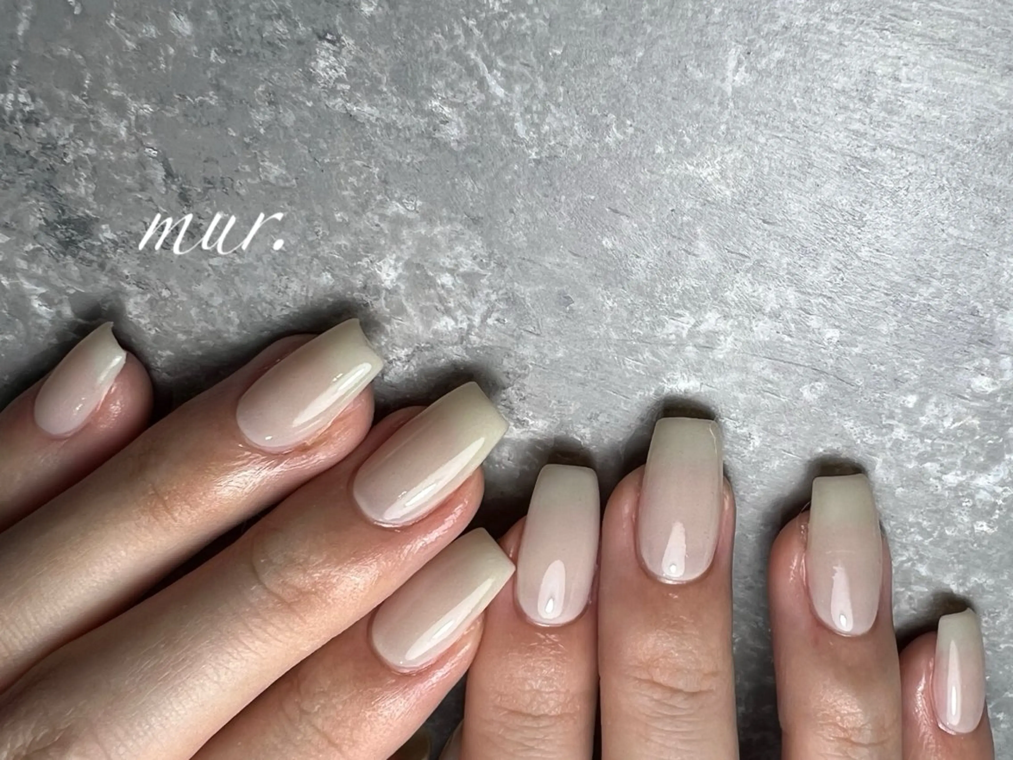 ネイル ジェルネイル 韓国ネイル オフィスネイル ワンカラーネイル シンプルネイル nailsalon mur.のネイルデザイン