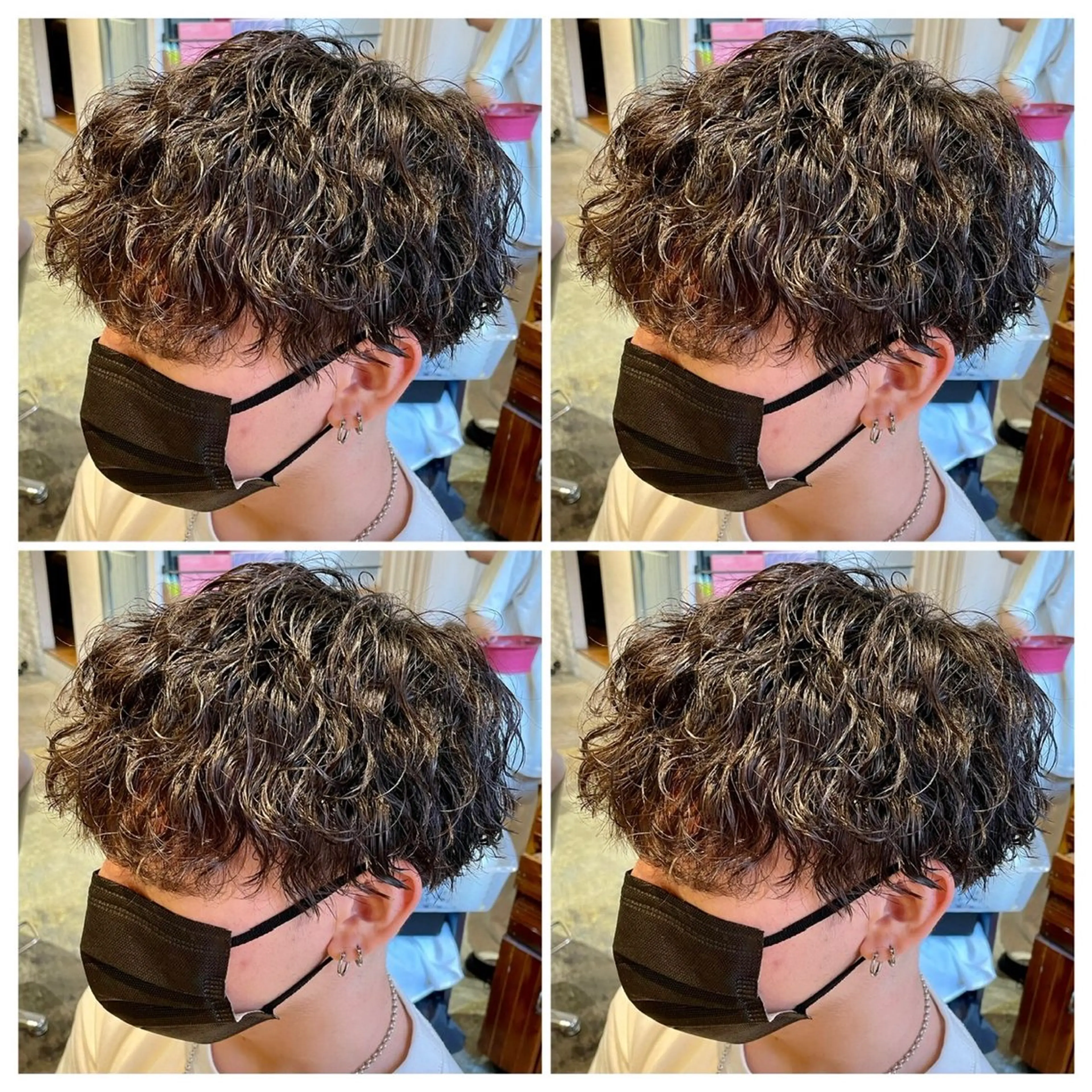 ミディアム パーマ メンズ カット パーマ トリートメント 🟣メンズパーマ 川端 永遠🟣のヘアスタイル