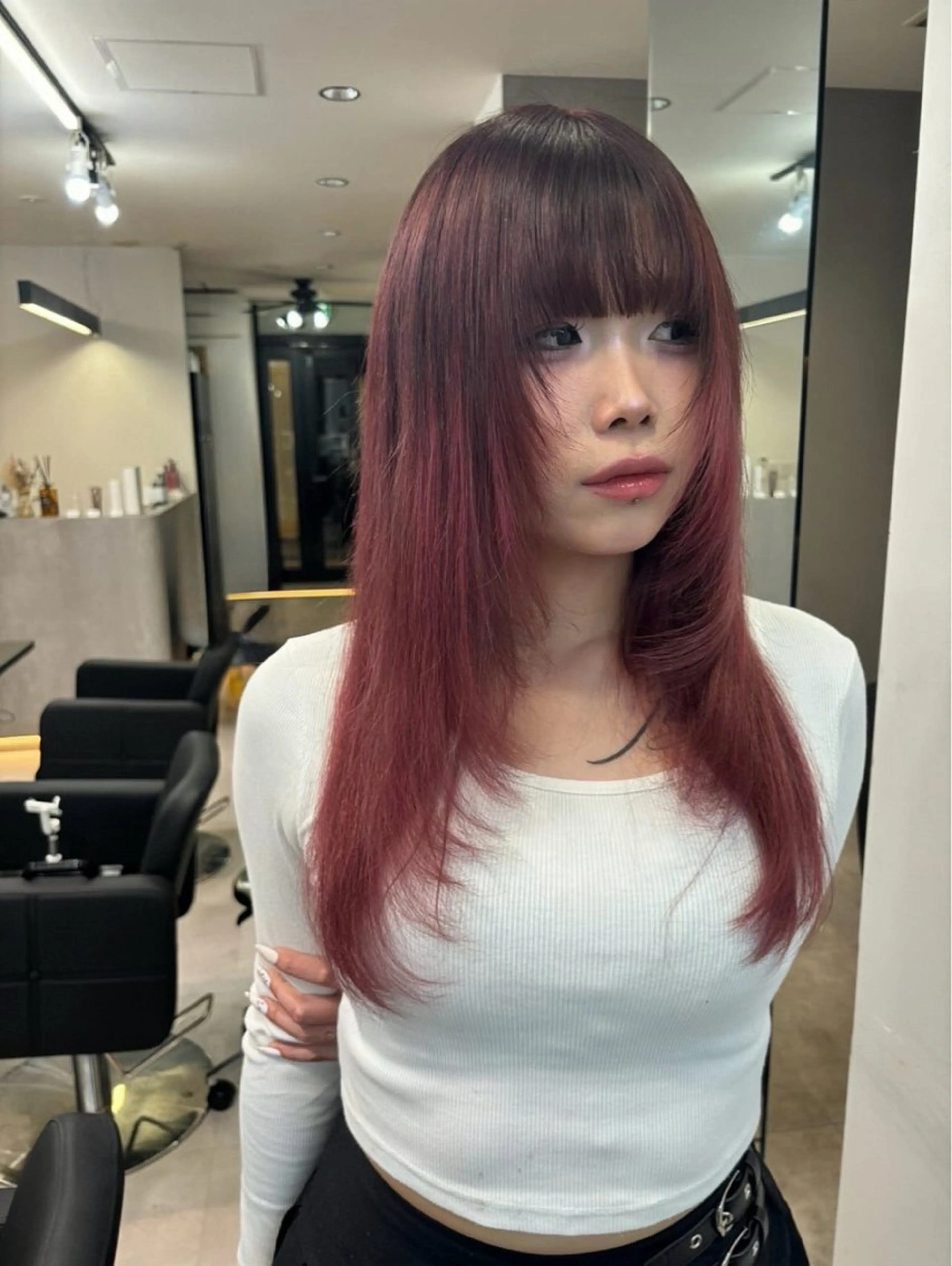 [かで1番安く最後の毛質✨]ダブルカラー+プチプラシールエクステ(45㎝)50枚[大名]の写真