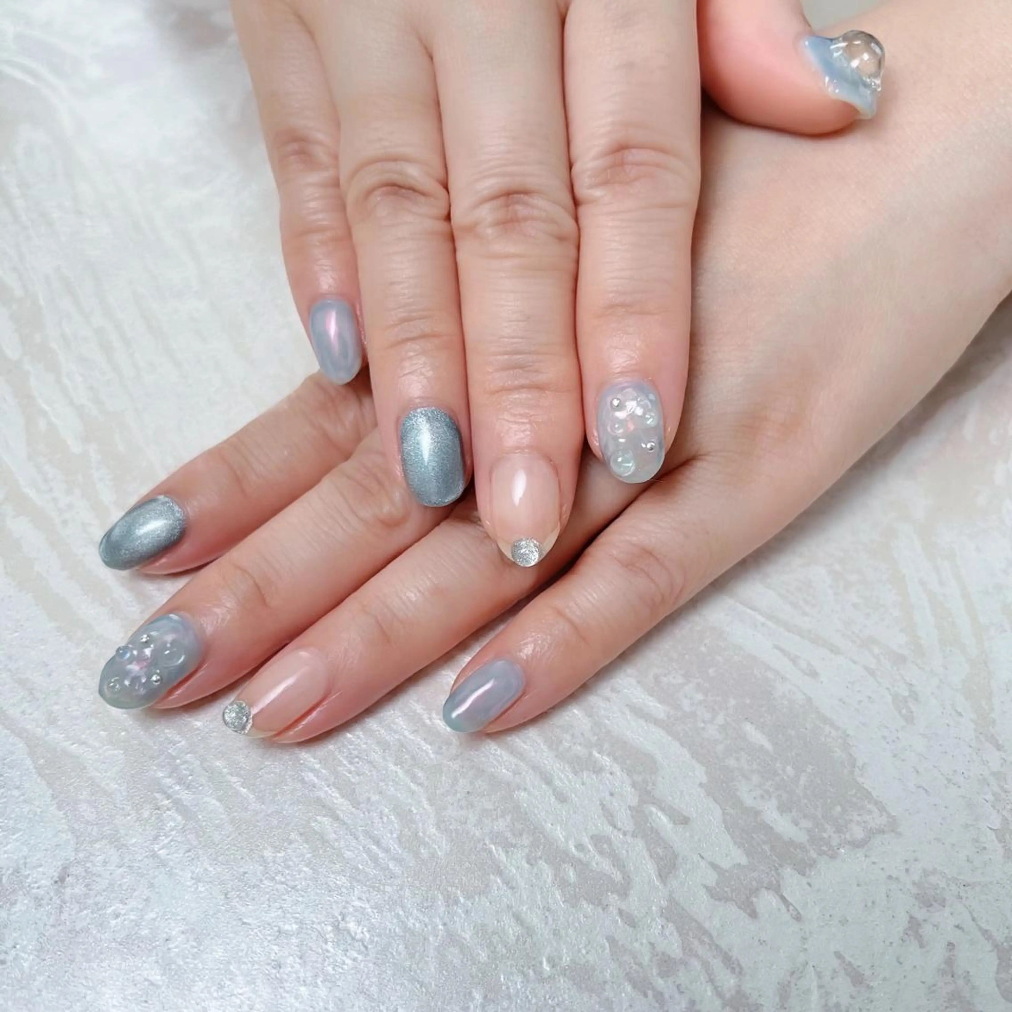 ネイル ニュアンスネイル ショートネイル gemickle nailのネイルデザイン