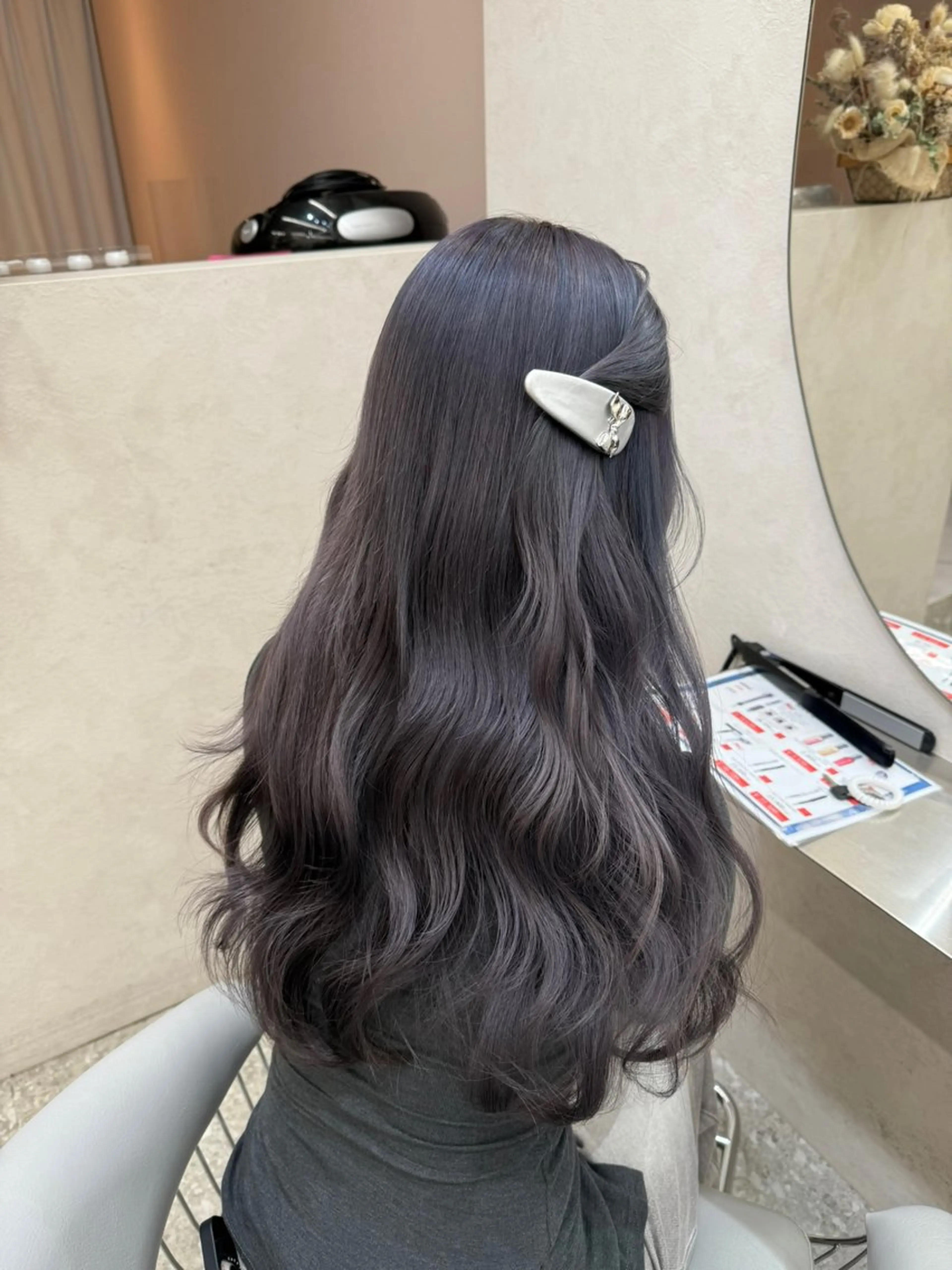 ロング カラー ヘアアレンジ カット ヘアカラー トリートメント 渋谷/韓国レイヤー/ シールエクステ ななのヘアスタイル