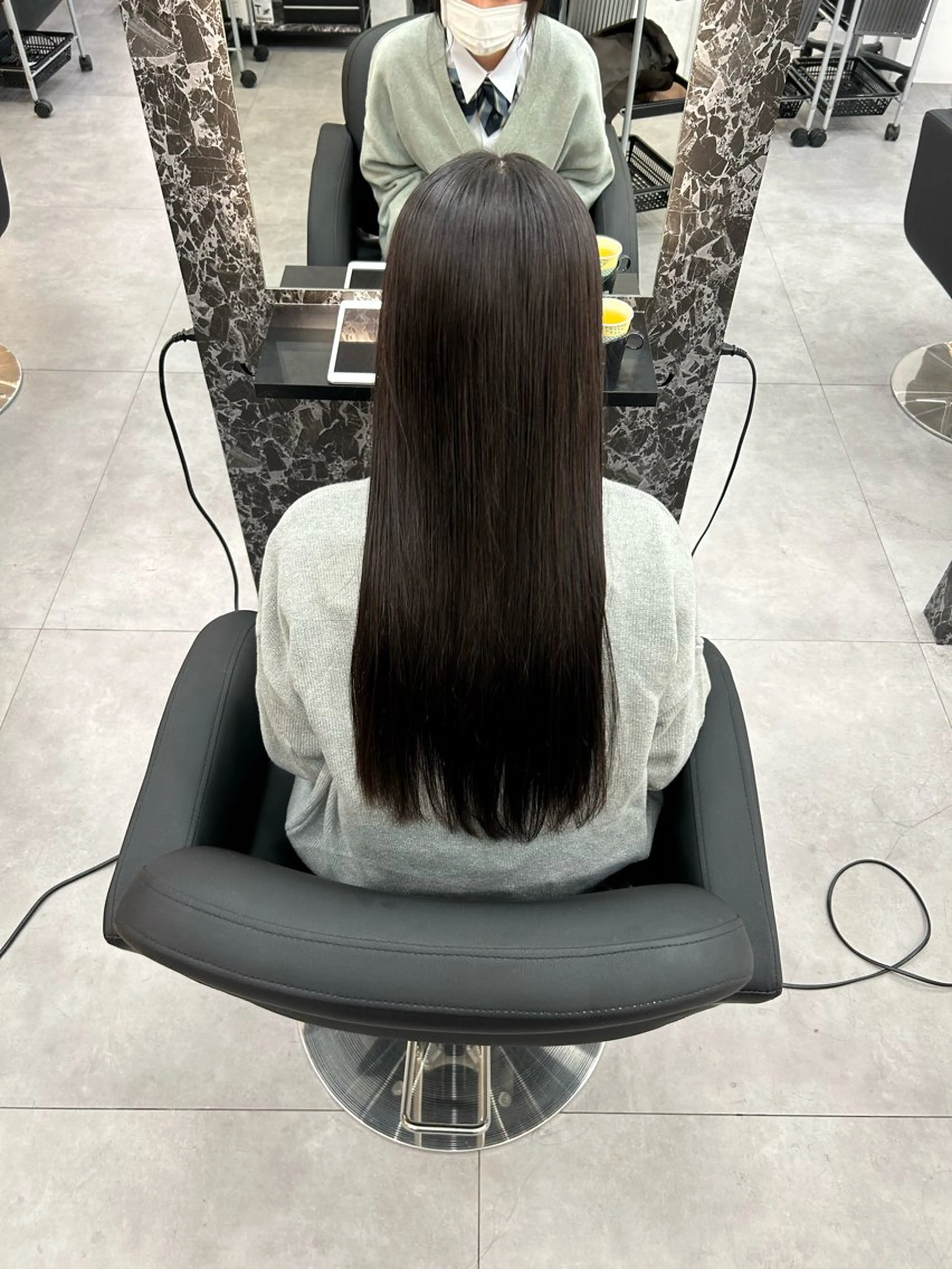 ロング 縮毛矯正 山田 航平のヘアスタイル