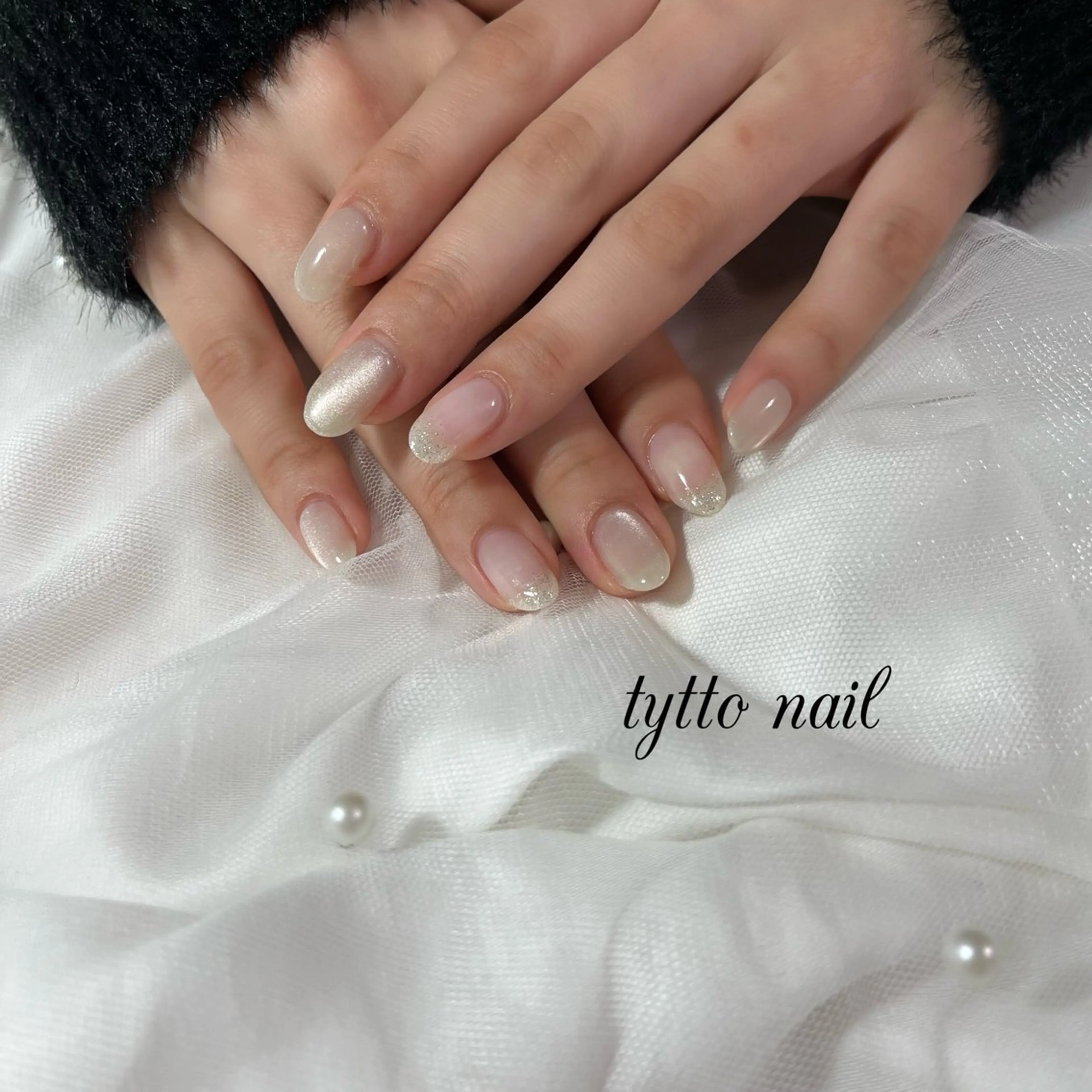 ネイル グラデーション ラメ(グリッター) ラメグラデーション マグネットネイル オフィスネイル tytto nail ❤︎‪‪eri‪‪のネイルデザイン