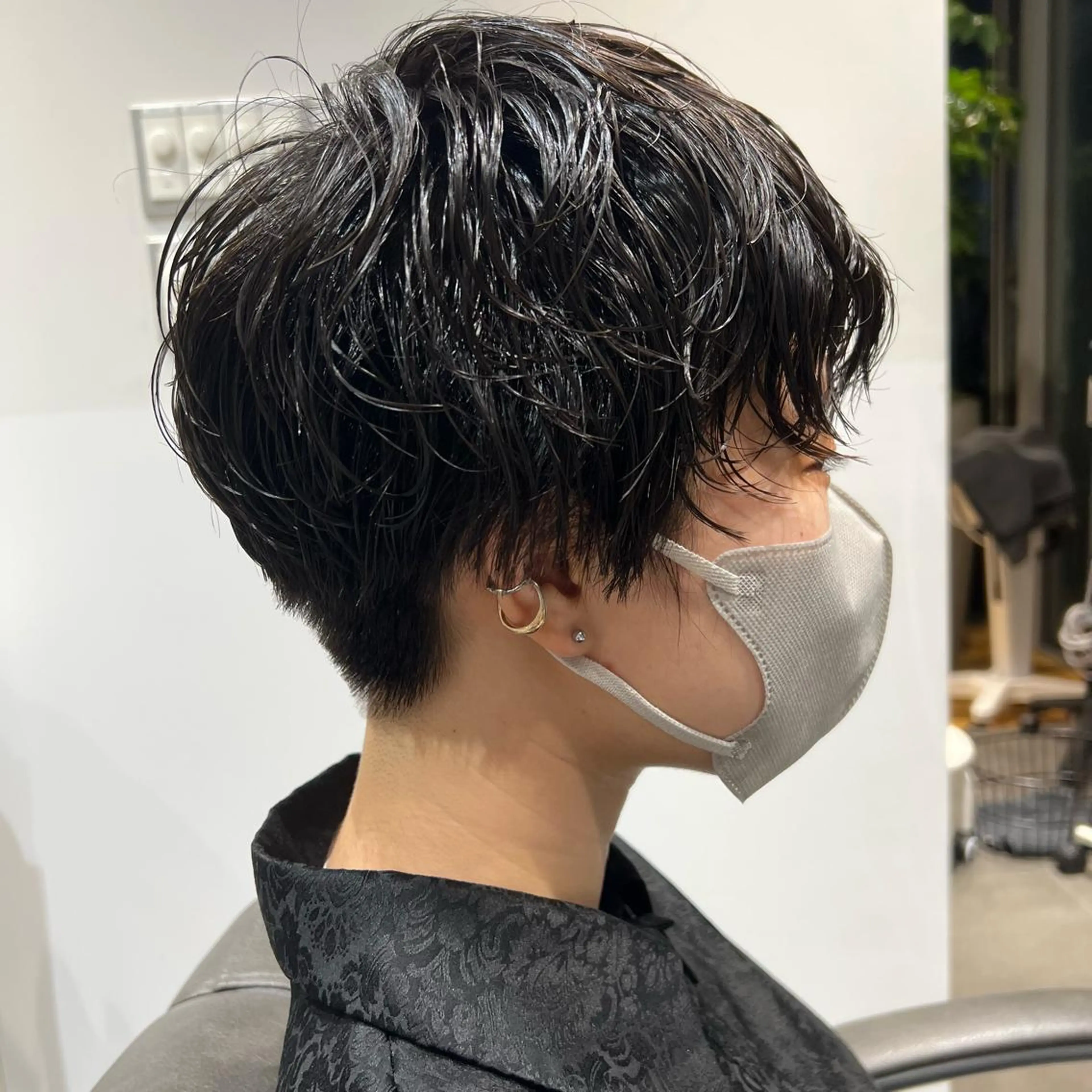 ショート パーマ カット パーマ uka スタイリスト 楠本紗己のヘアスタイル