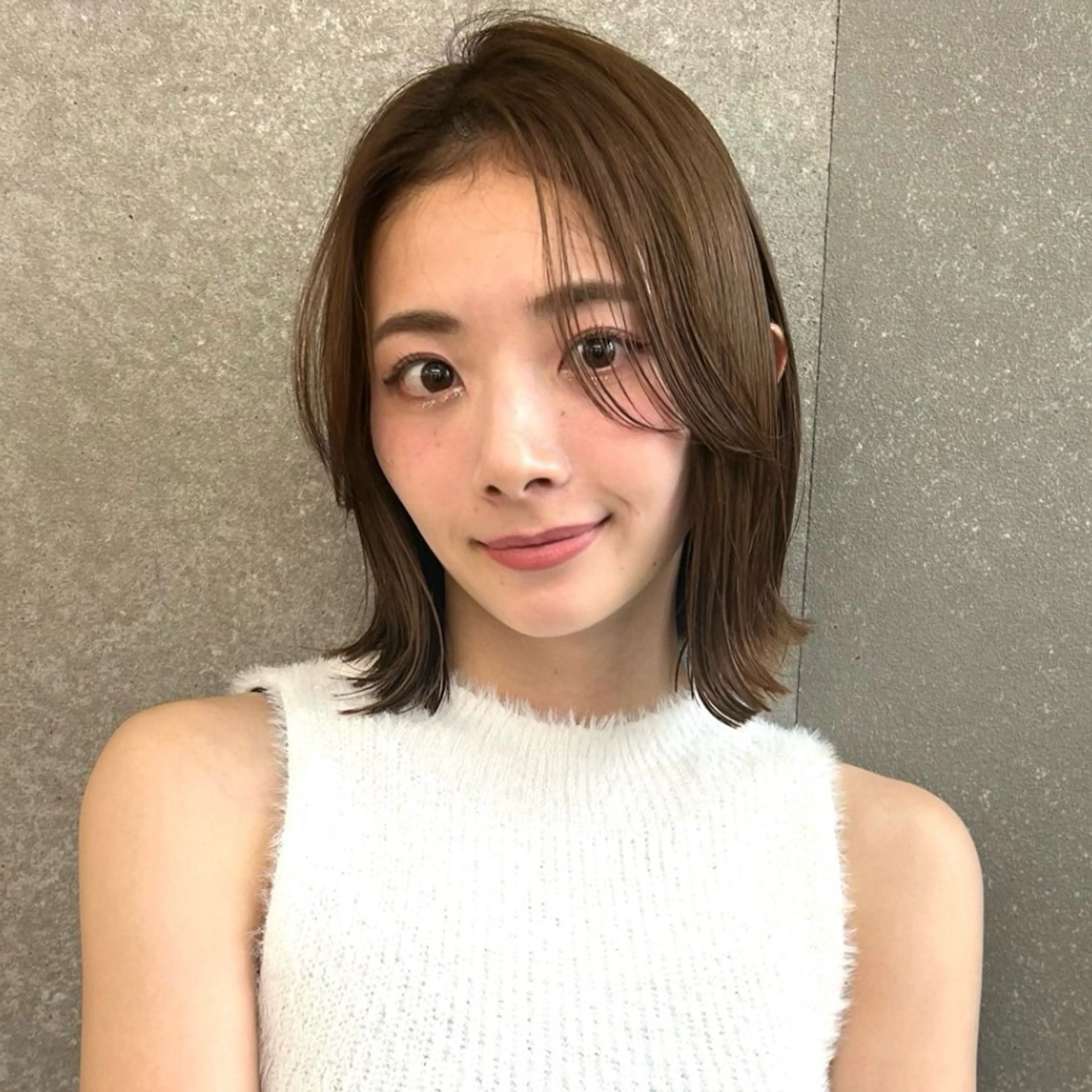 ミディアム ボブ 外ハネヘア ボブ/くびれボブ/ 髪質改善/Ru-kaのヘアスタイル