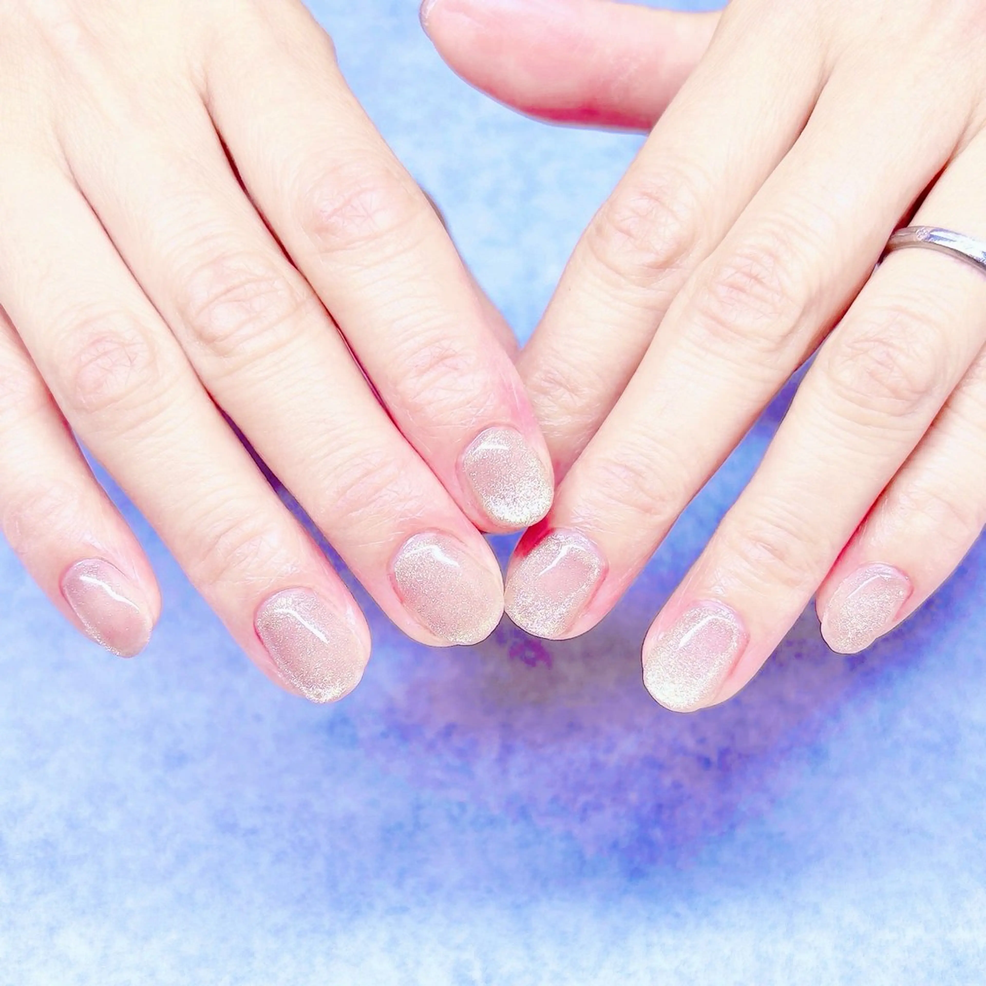 ネイル ゴールド ラメ(グリッター) マグネットネイル MYu Beauty Salon  MAIのネイルデザイン