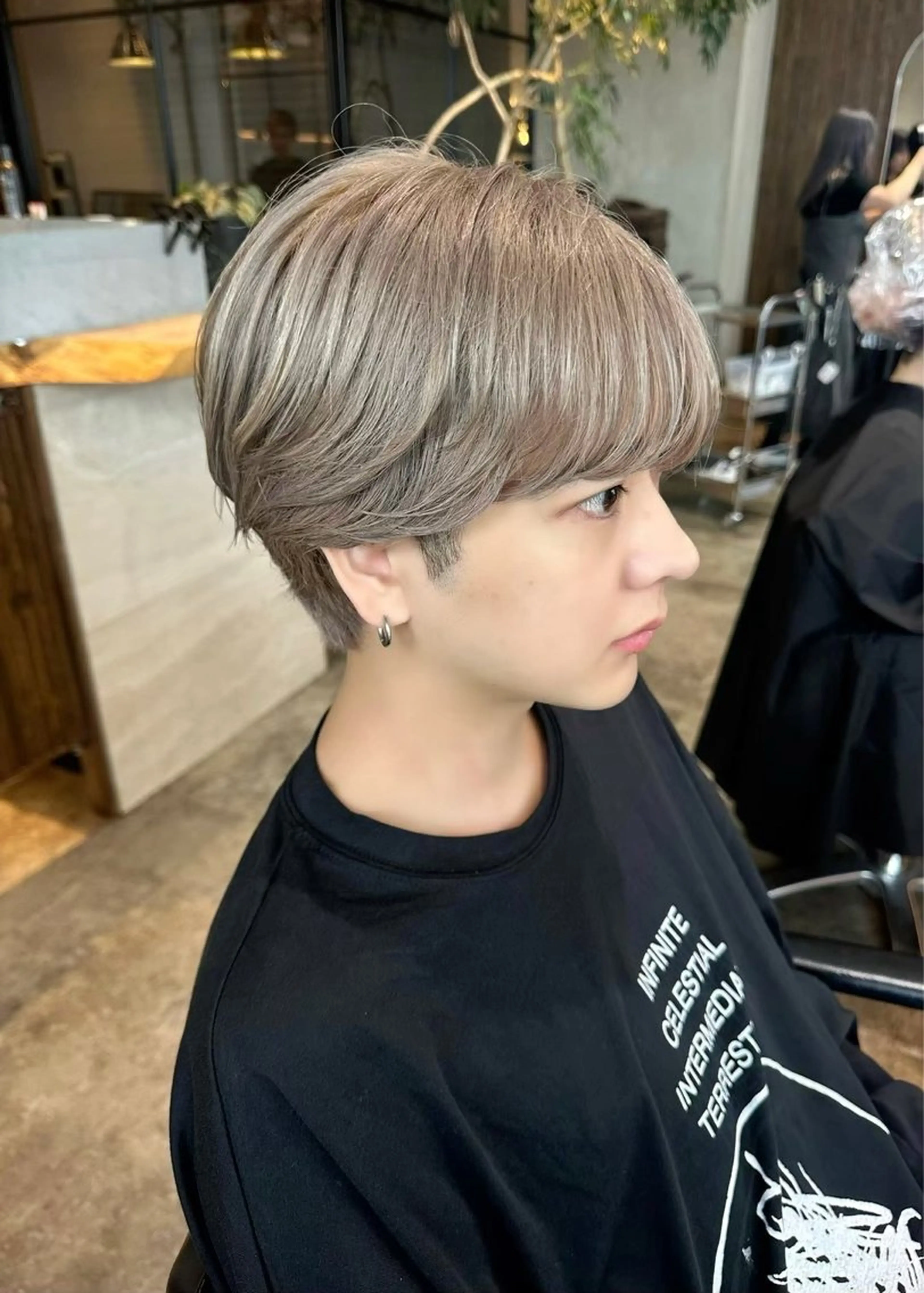 ショート メンズ センターパート 学生（メンズ向け） 学生 カット 韓国ヘア/レイヤー そーた/渋谷駅のヘアスタイル