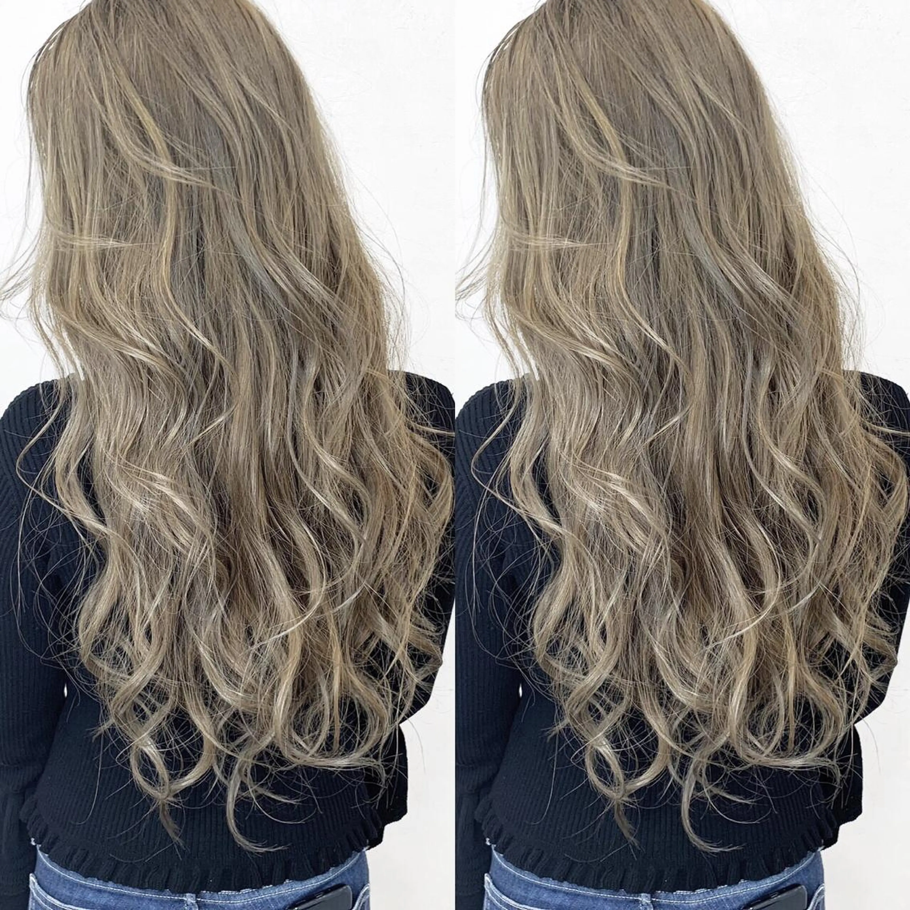 ロング カラー ダブルカラー グレージュ ヘアカラー TATSUYA アートディレクターのヘアスタイル