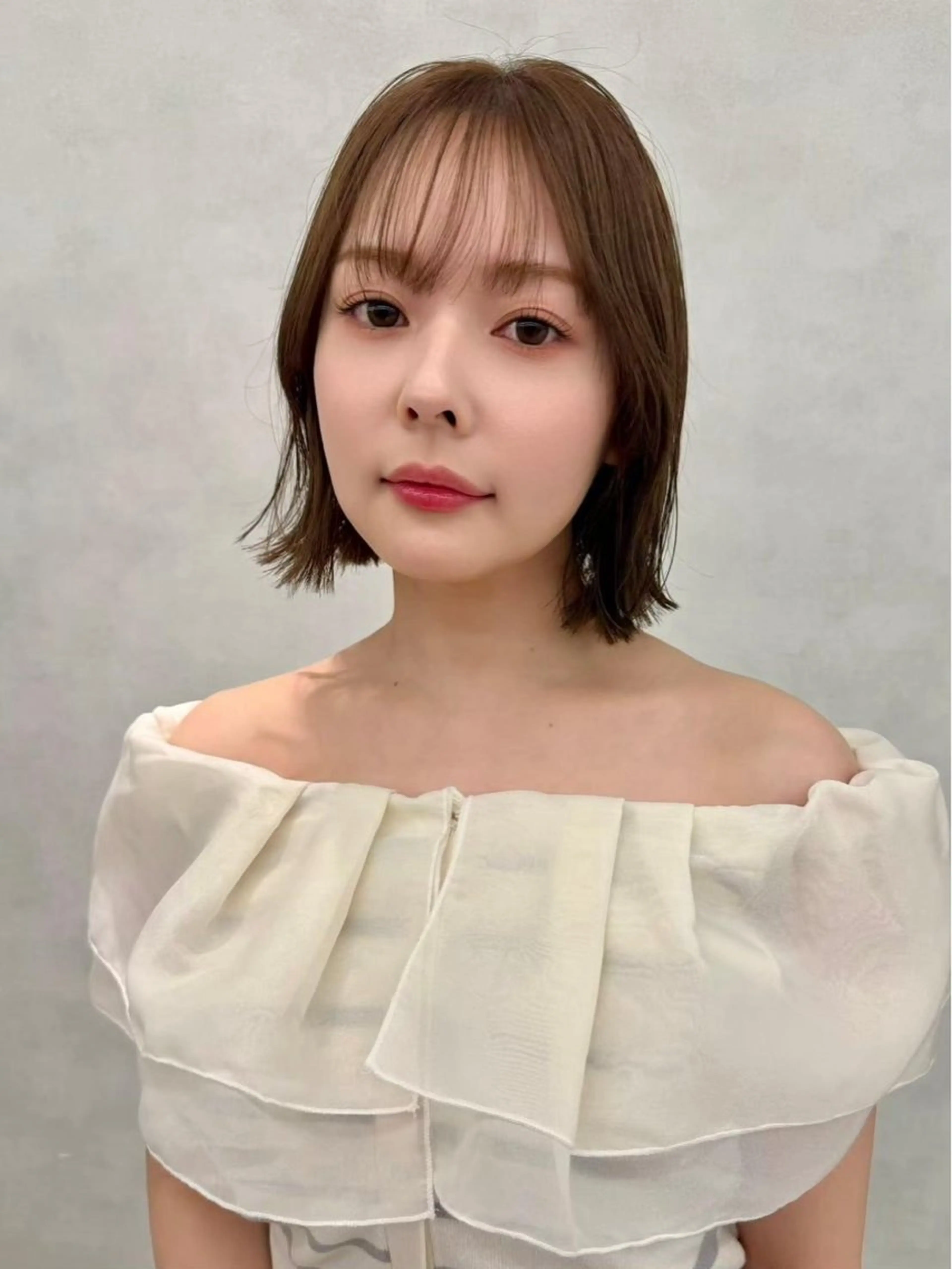 ショート カラー ヘアアレンジ 顔周りカット 韓国風ヘア レイヤーカット 小顔カット カット ヘアカラー ✨レイヤー/ 透明感カラー✨冨永剛のヘアスタイル