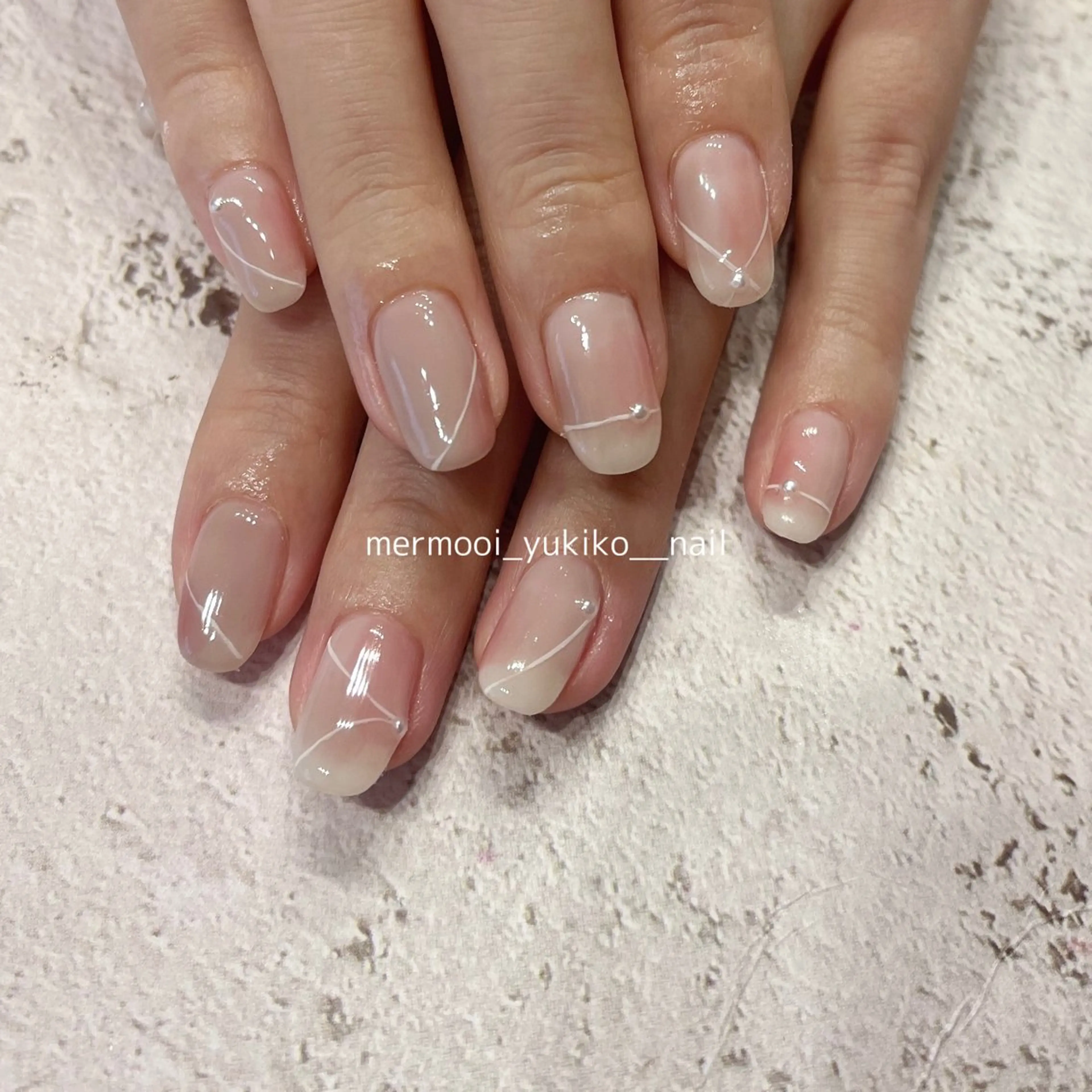ネイル アートネイル ジェルネイル 韓国ネイル ニュアンスネイル オフィスネイル ハンドネイル mermooi所属・melumooi nailのネイルデザイン