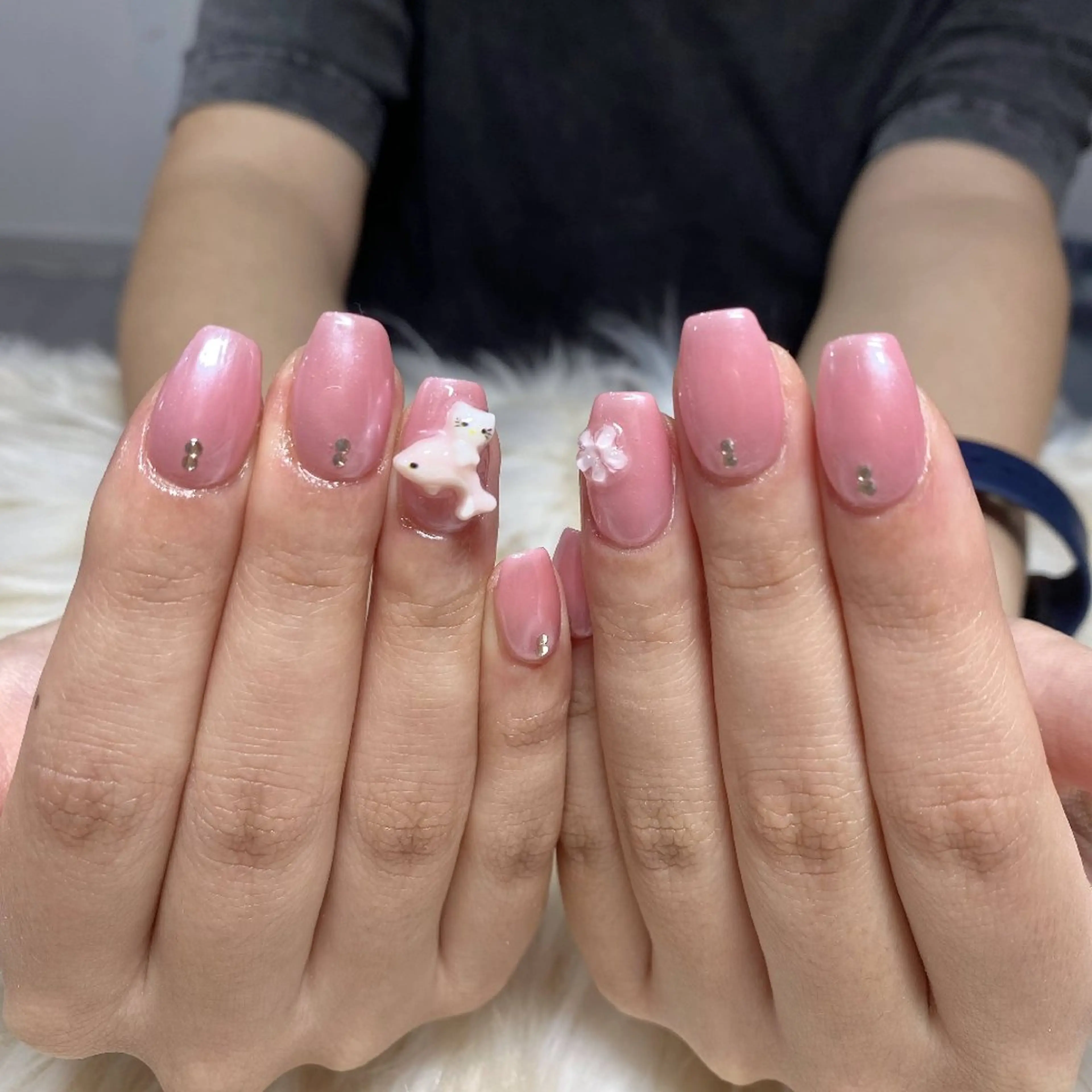 ネイル アートネイル 韓国ネイル マグネットネイル 夏ネイル ワンホンネイル BelireMaa Nail&eyeのネイルデザイン