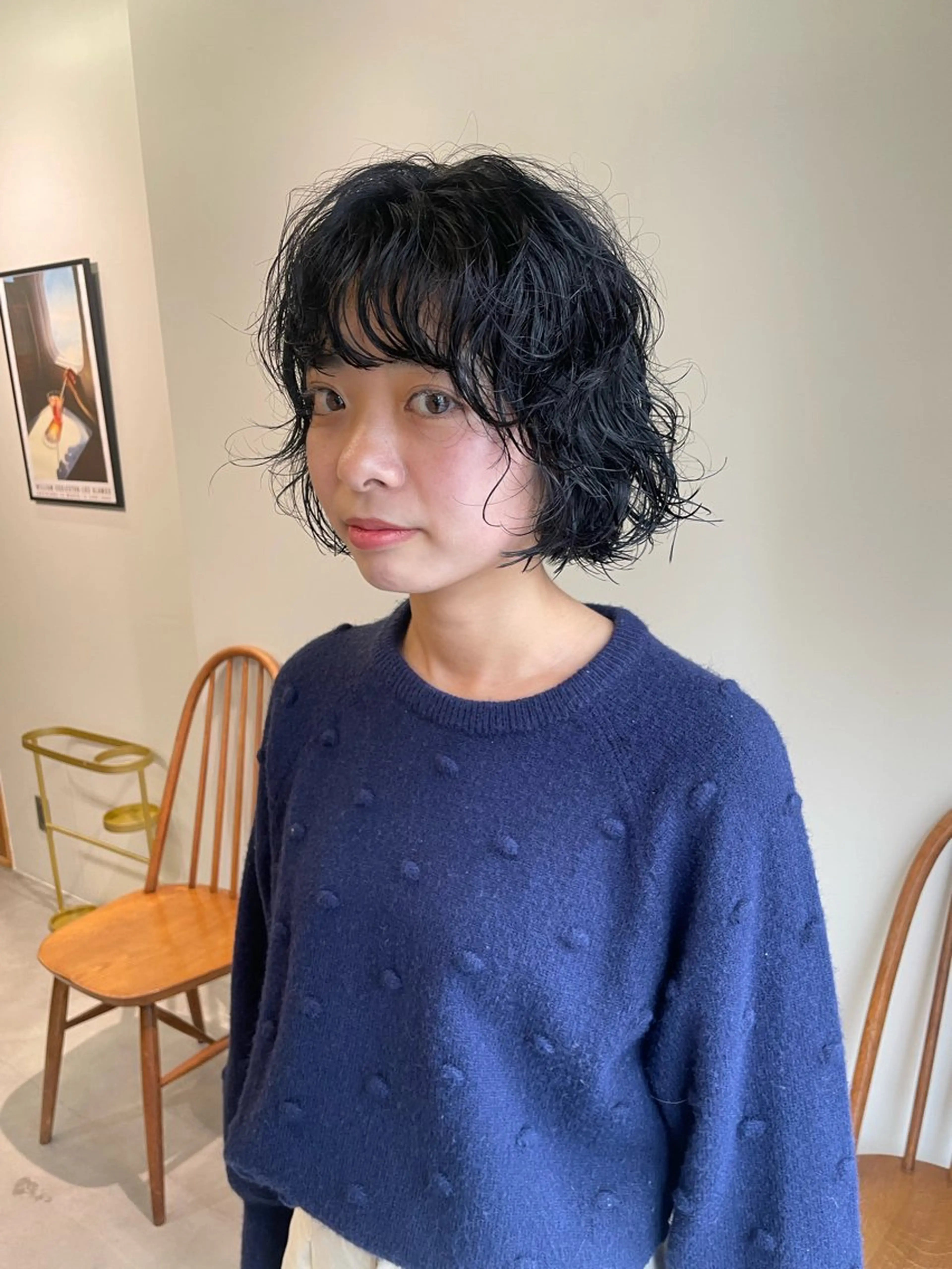 ミディアム 難波 晃助のヘアスタイル