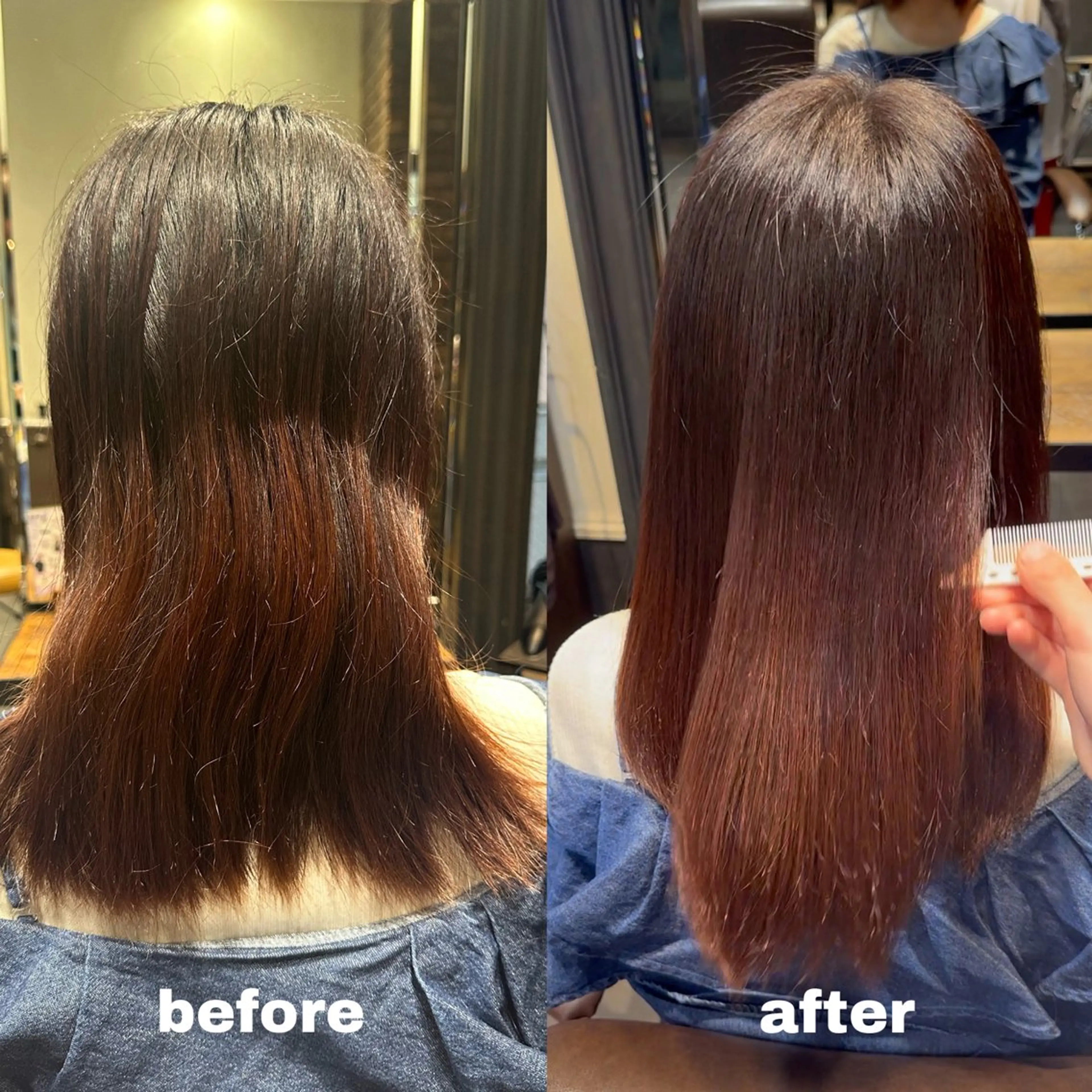 ミディアム 縮毛矯正 トリートメント MINX竹内杏奈 /縮毛矯正/レイヤーのヘアスタイル