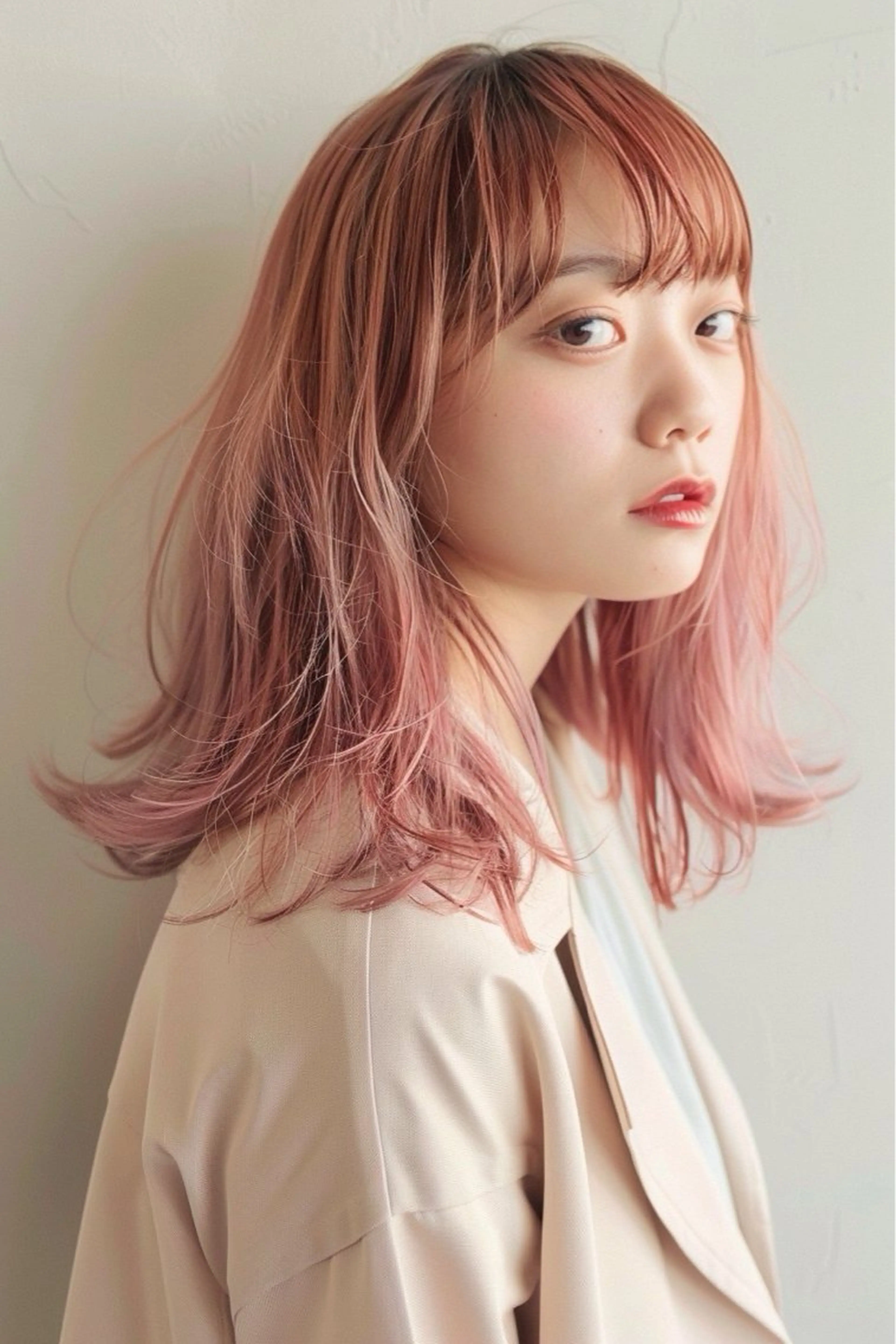 ミディアム カラー ヘアカラー トリートメント ☀️Luana☀️ 公式/大通のヘアスタイル