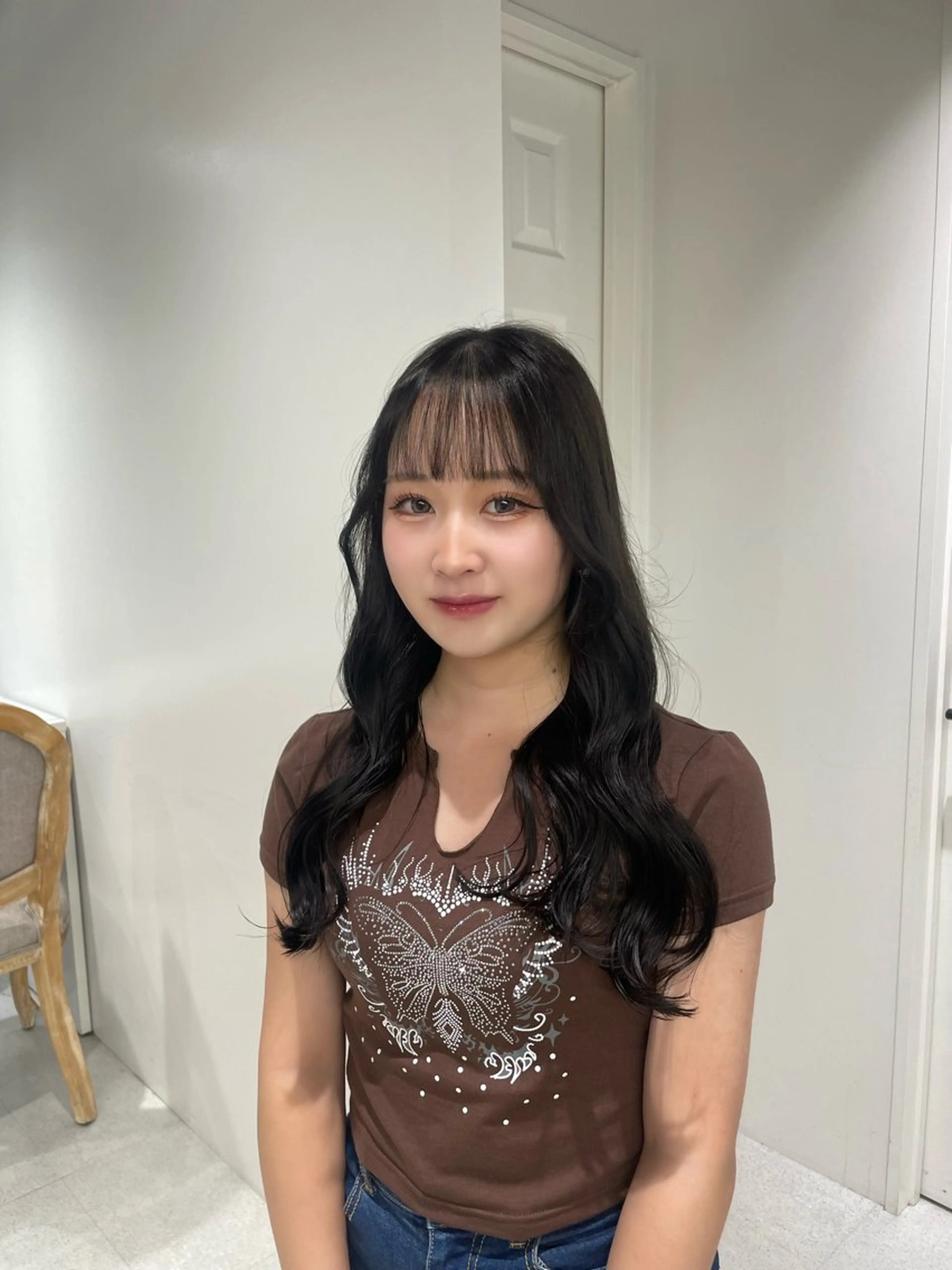 ロング カラー クルミ/ 💕ワンホンネイルのネイルデザイン