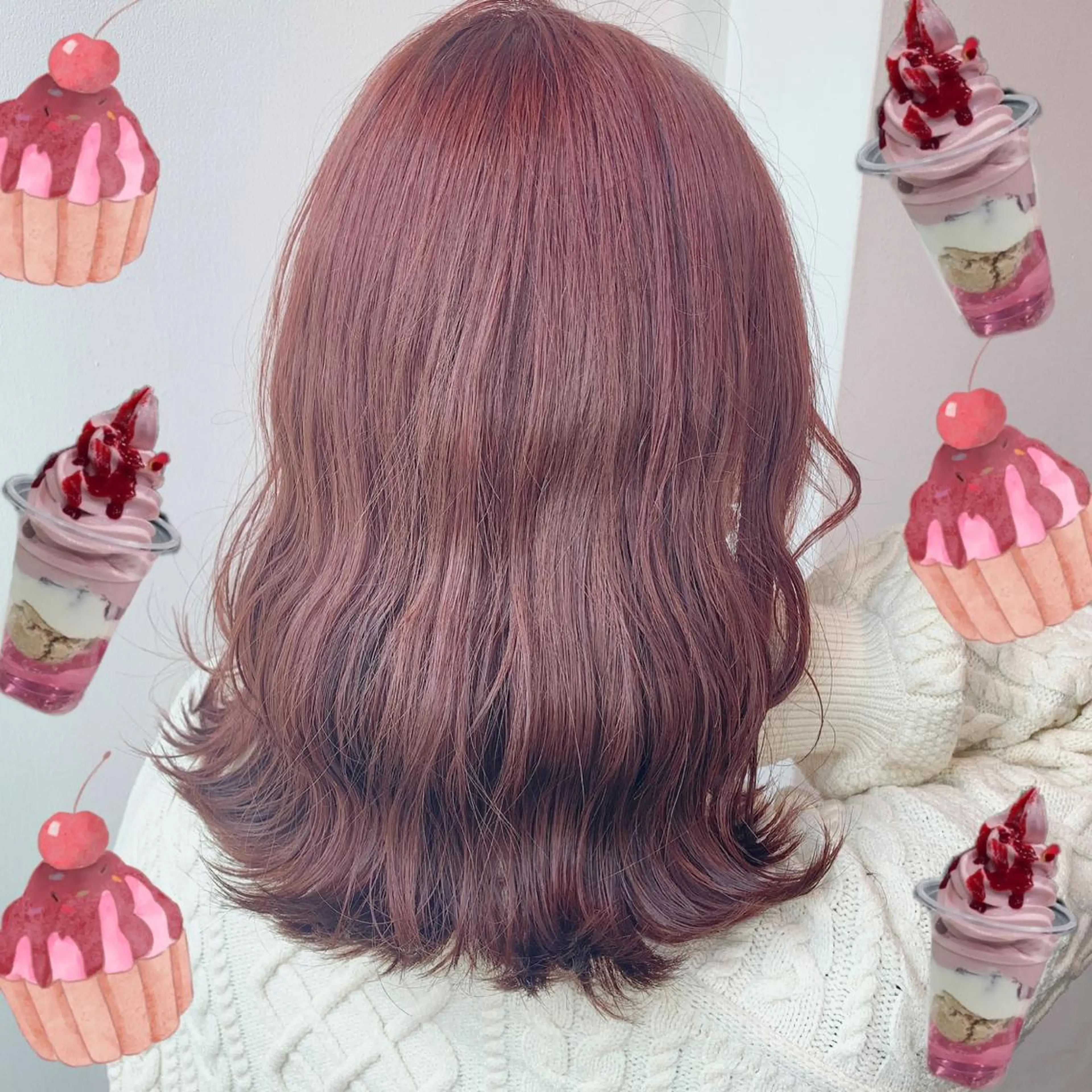 ミディアム カラー パーマ ヘアアレンジ マツエク・マツパ 🩶透髪×モテ髪🩶 池袋SHE🏹🩶のヘアスタイル