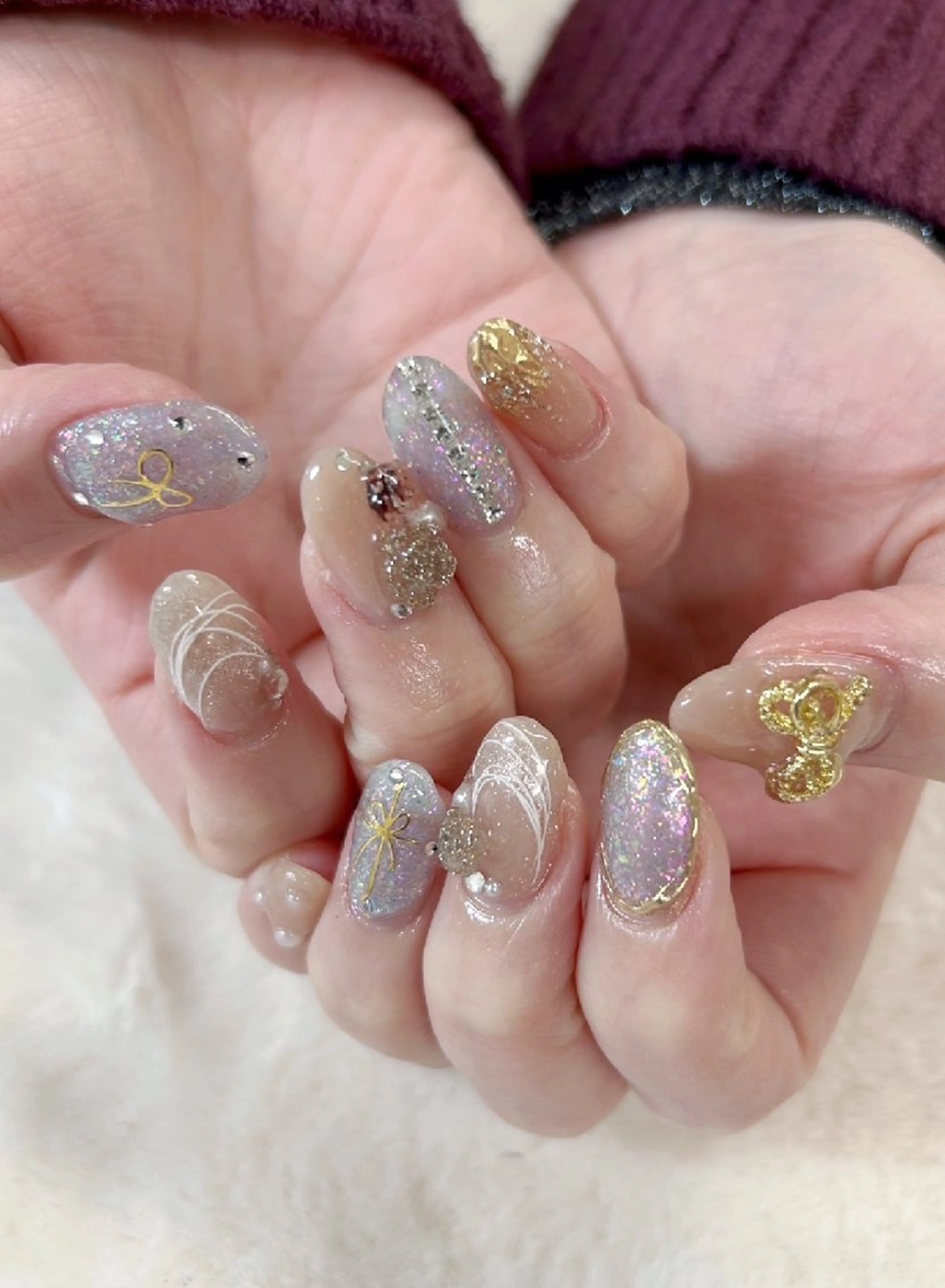 ネイル キラキラネイル ハンドネイル ハンドケア 心斎橋Salon Epokkuのネイルデザイン