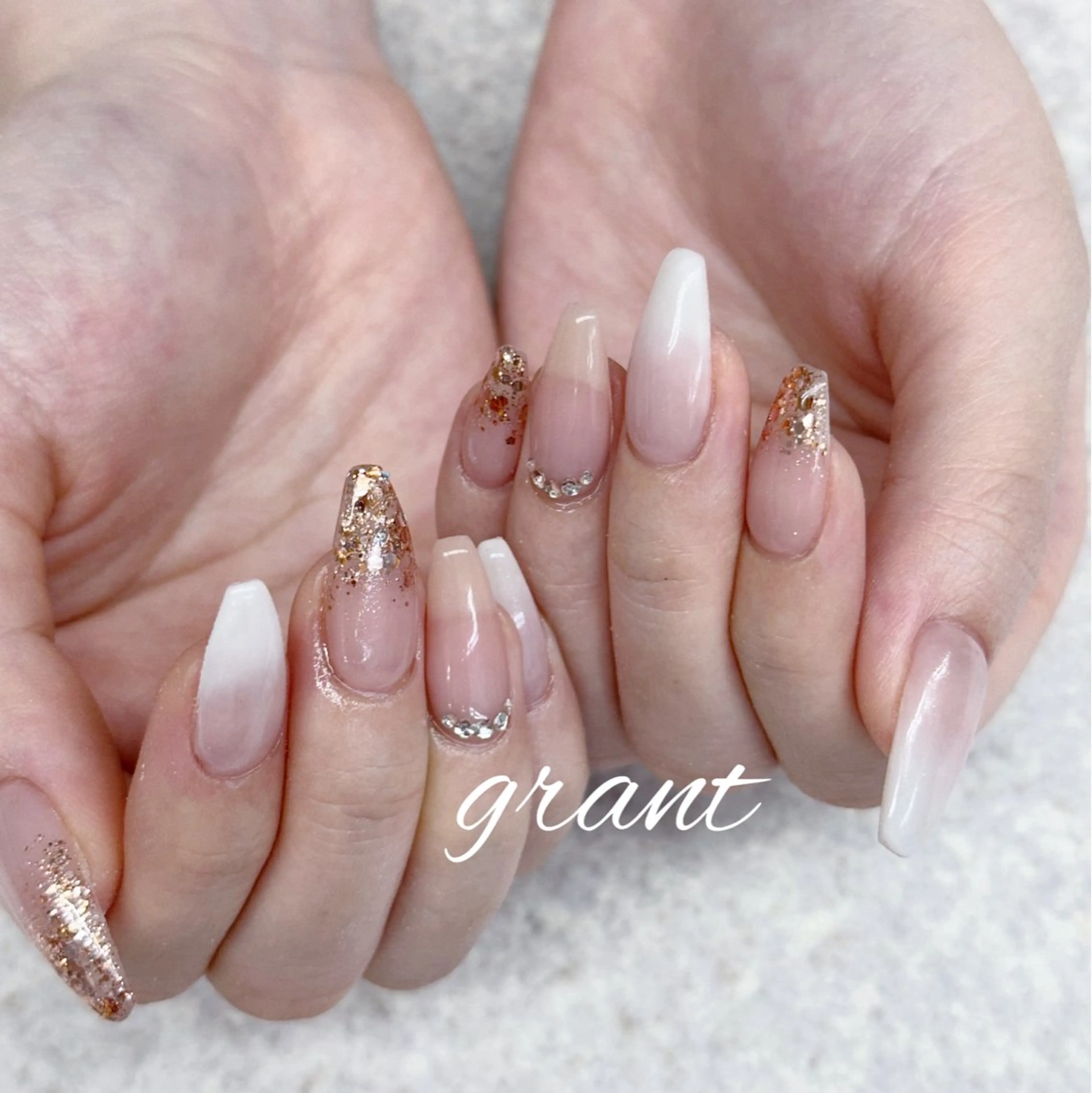 ネイル グラデーション シンプルネイル ハンドネイル nailsalon grantのネイルデザイン