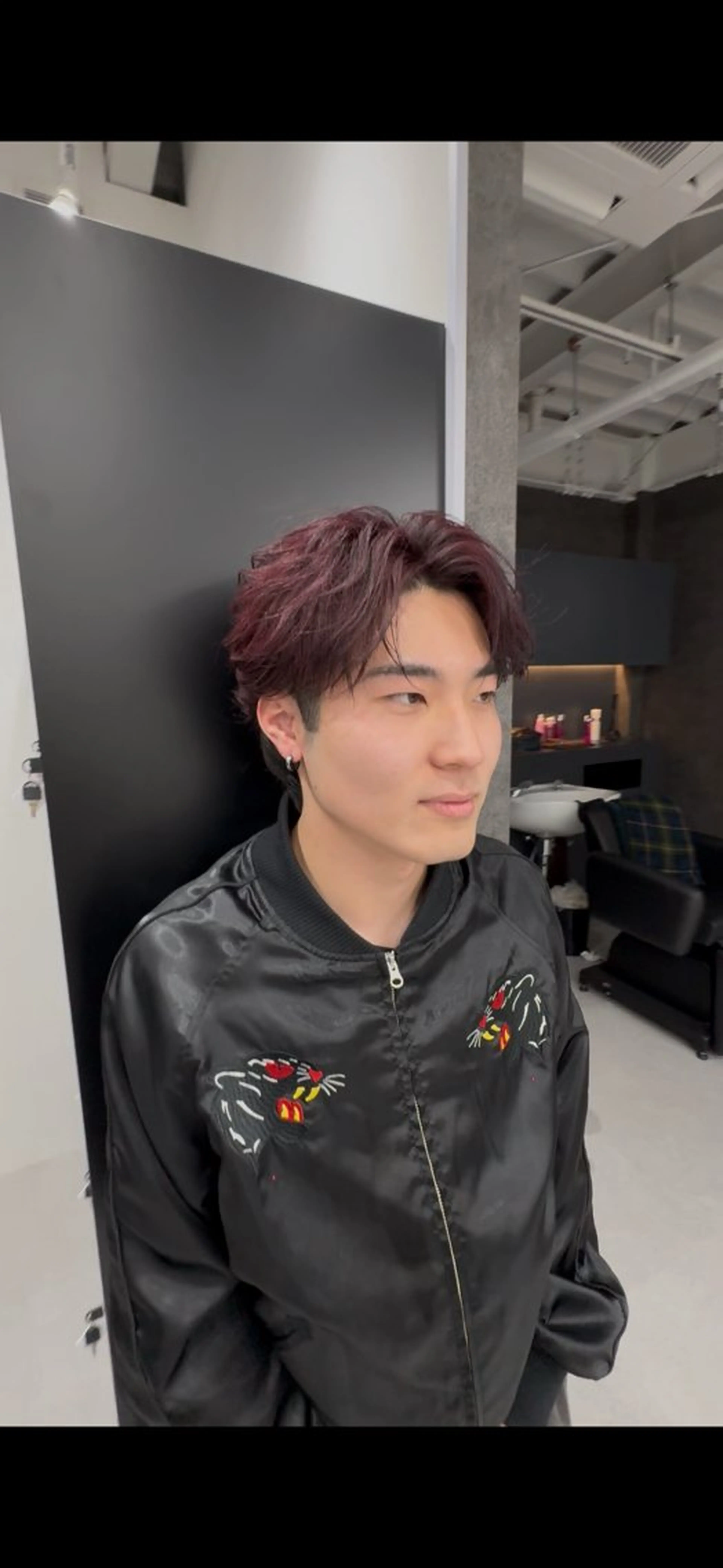 カラー パーマ 大森 廉のヘアスタイル