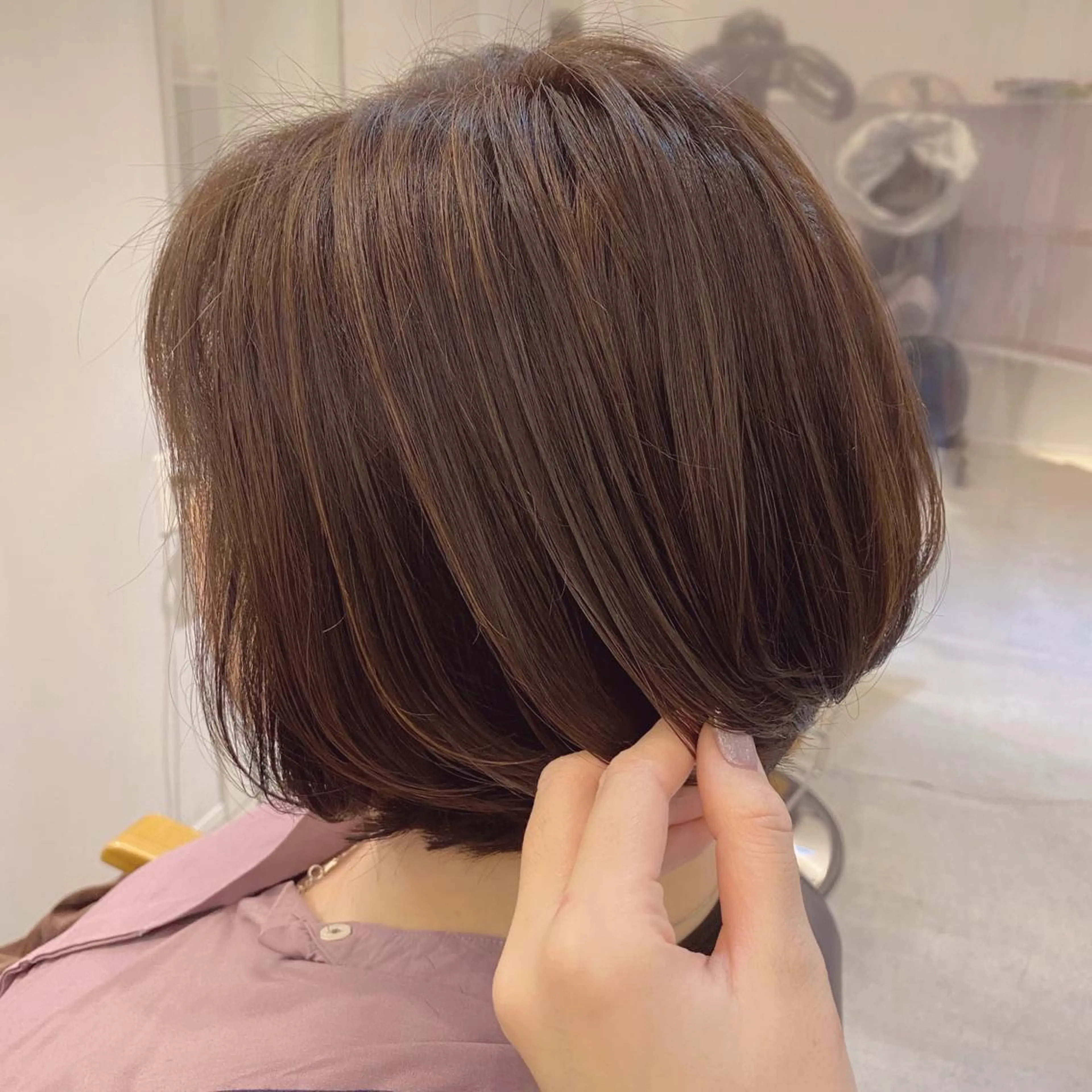 ショート 顔周りデザイン/ ママ美容師/濱ほのかのヘアスタイル