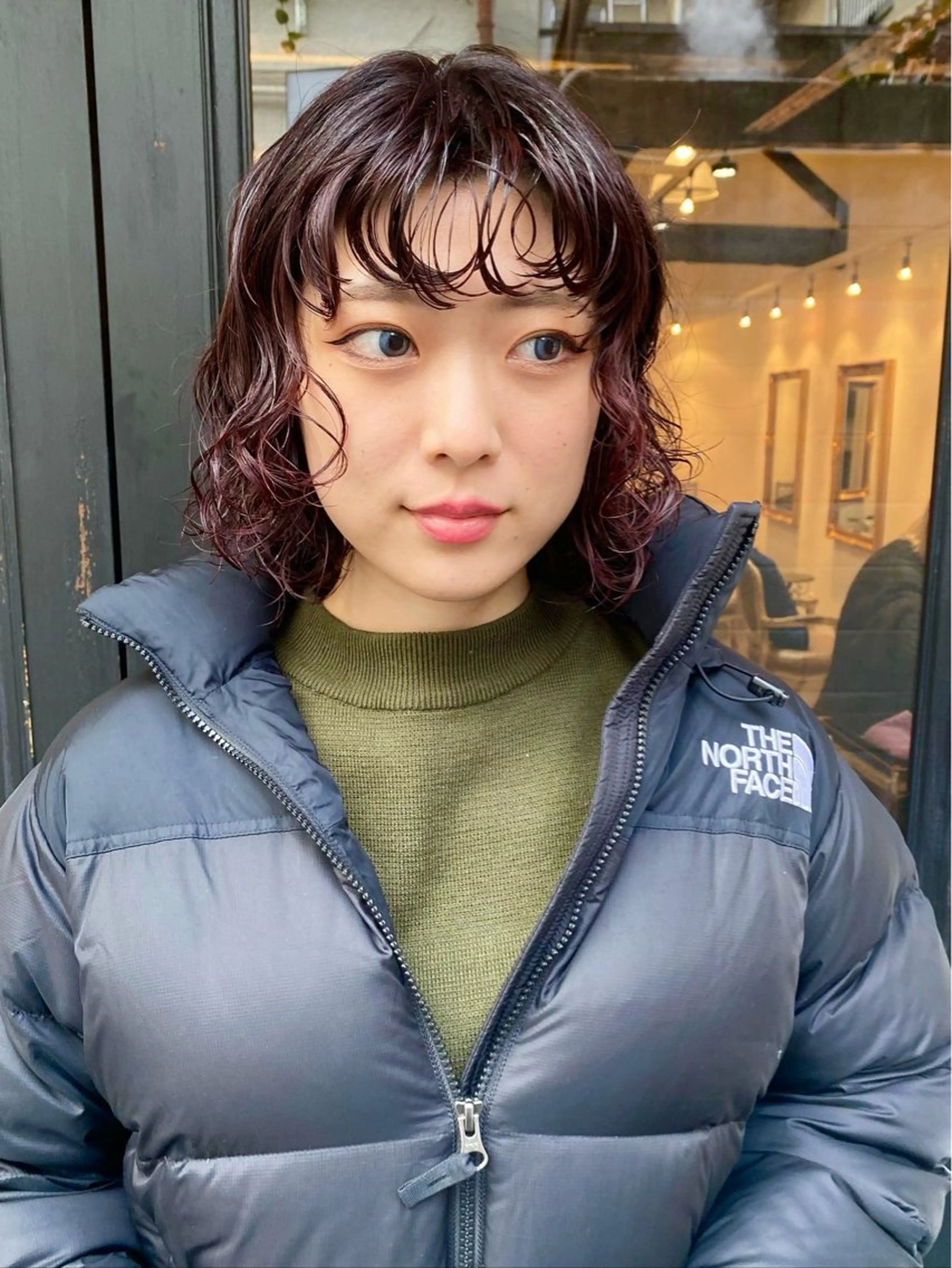 ミディアム カラー パーマ tonari 梅田、中崎町のヘアスタイル