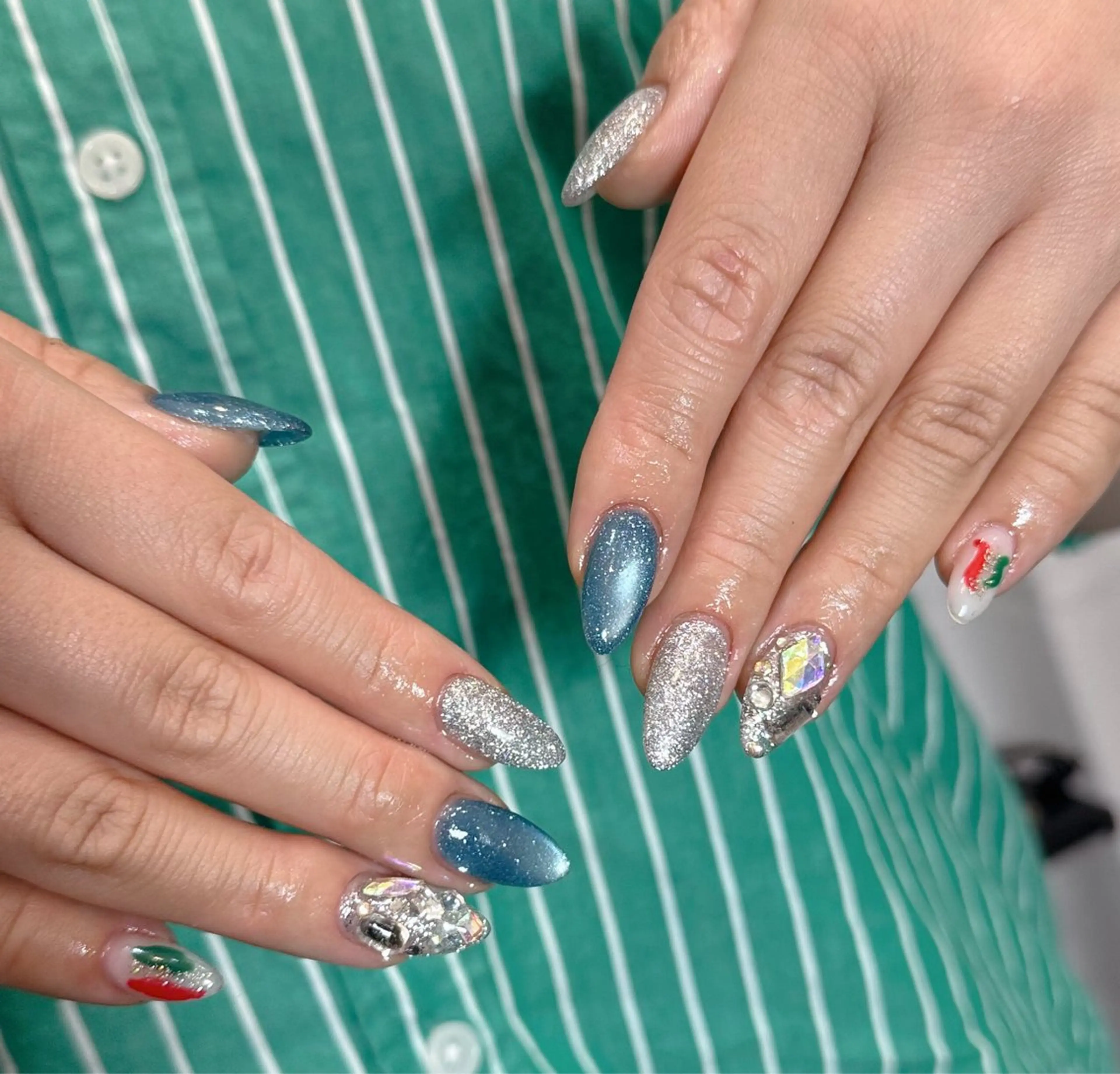 ネイル 長さ出し フラッシュネイル フラッシュマグ ジェルネイル メンズネイル ハンドネイル MIMnail メンズネイリストのネイルデザイン