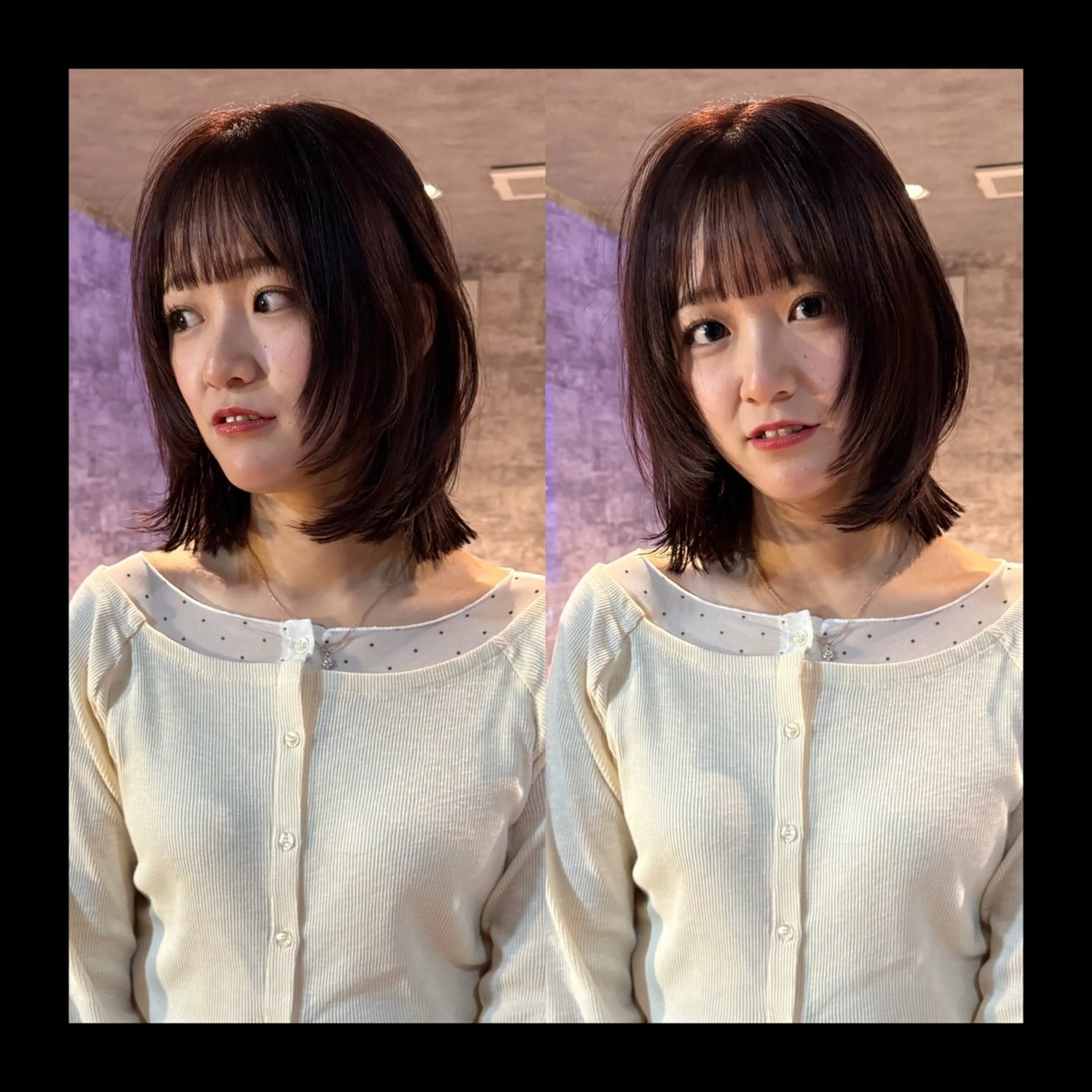 ミディアム カラー カット ヘアカラー トリートメント mai / linoah˚✧のヘアスタイル