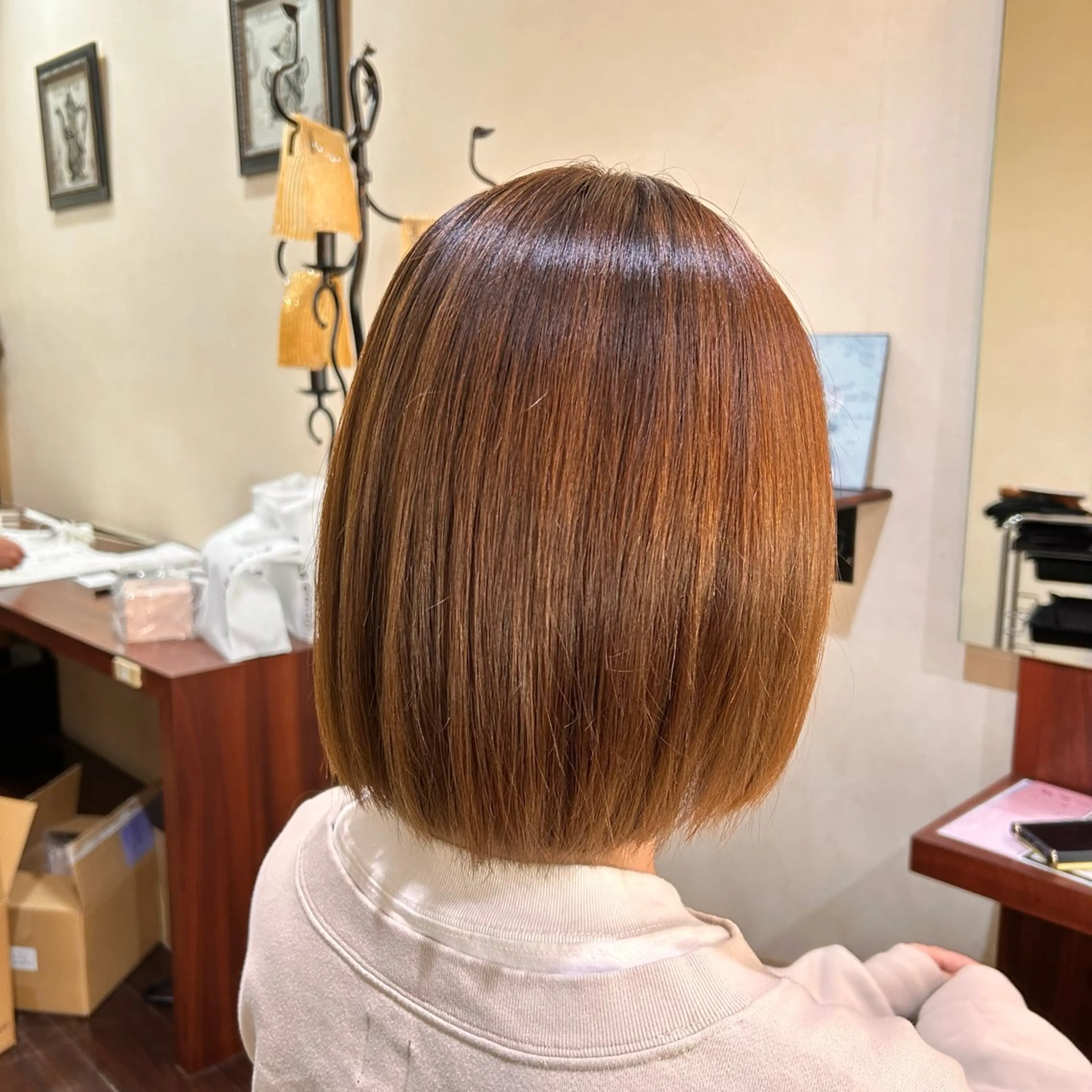 ミディアム 酸性ストレート カット 縮毛矯正 トリートメント 松田 佳純のヘアスタイル