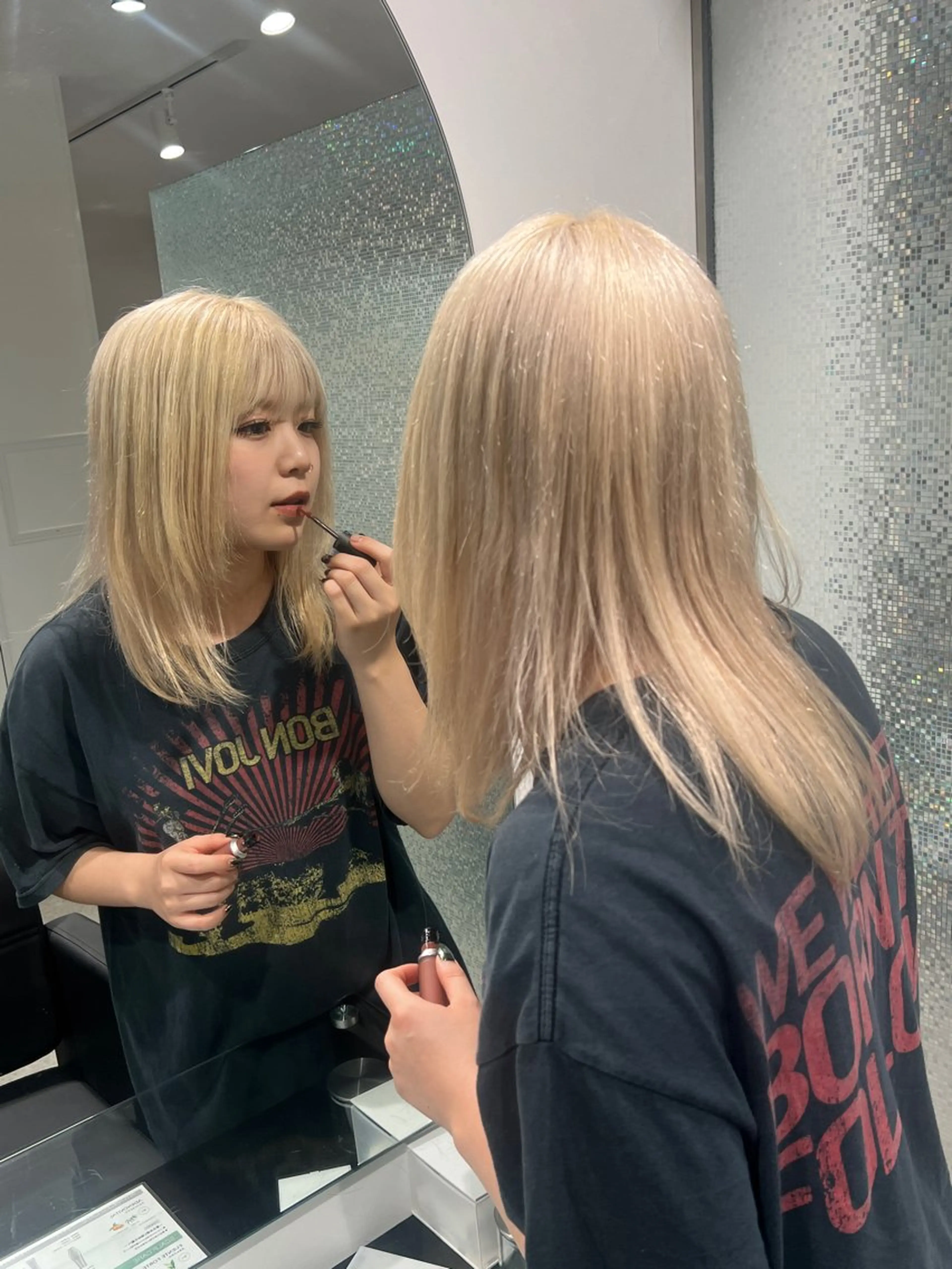 セミロング ヘアカラー 似合わせスタイル☁️ 堀内志茉🍀のヘアスタイル