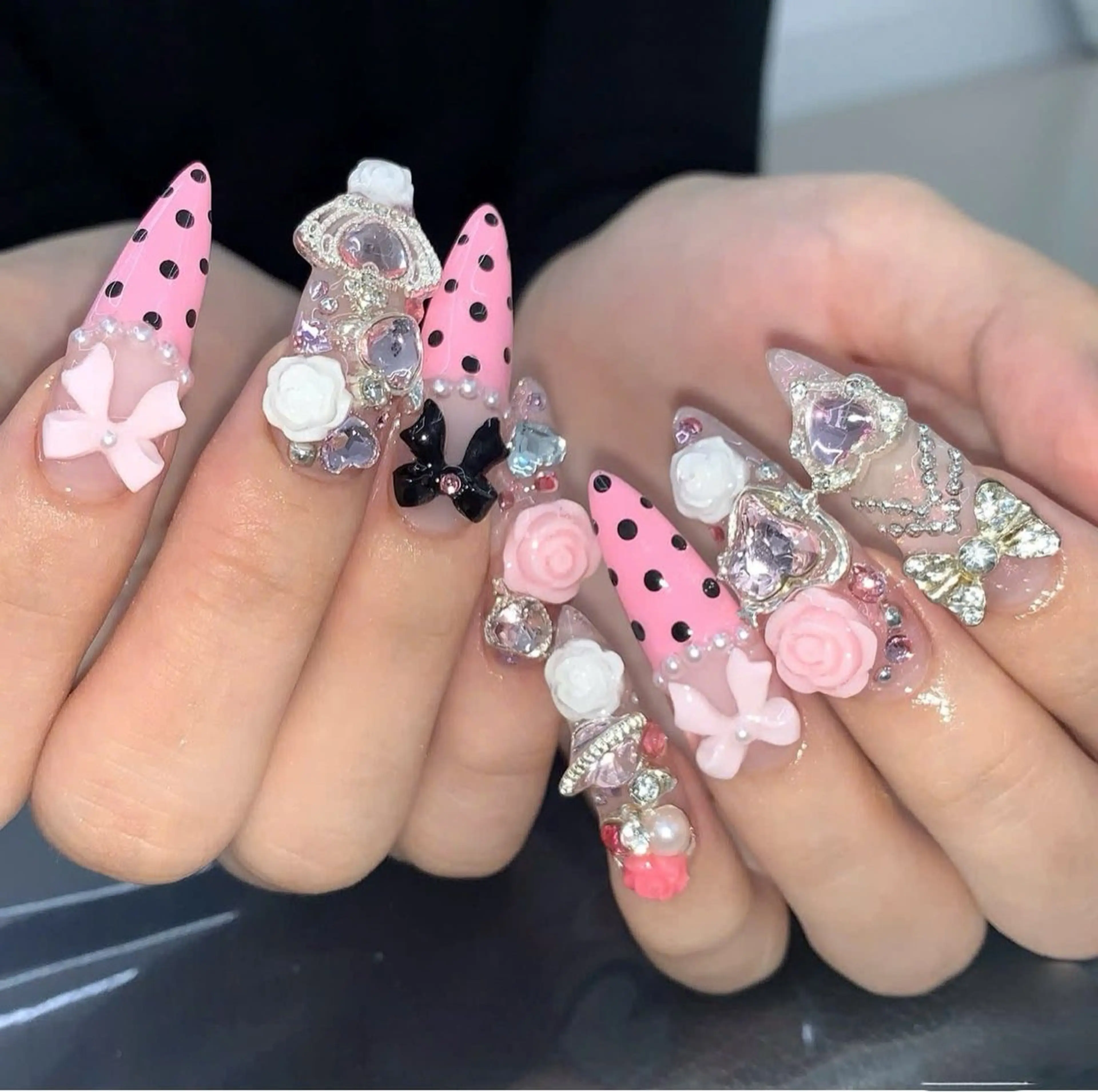 ネイル フレンチネイル キラキラネイル マグネットネイル ミラーネイル ニュアンスネイル MeiMei Nail モデル募集のネイルデザイン