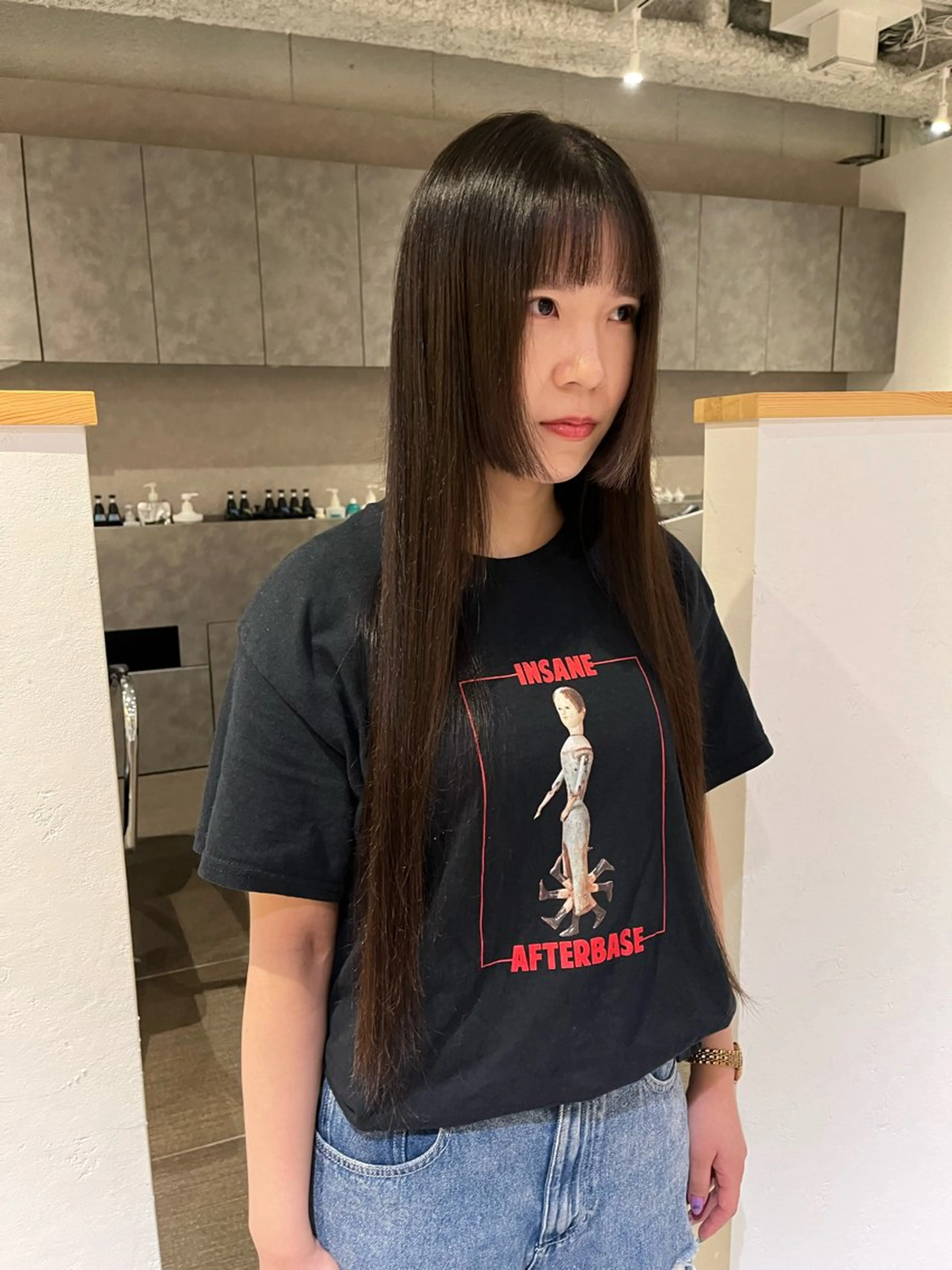 ロング 顔周りカット 姫カット ロング カット ショート/パーマ/ カラー/FUKOのヘアスタイル